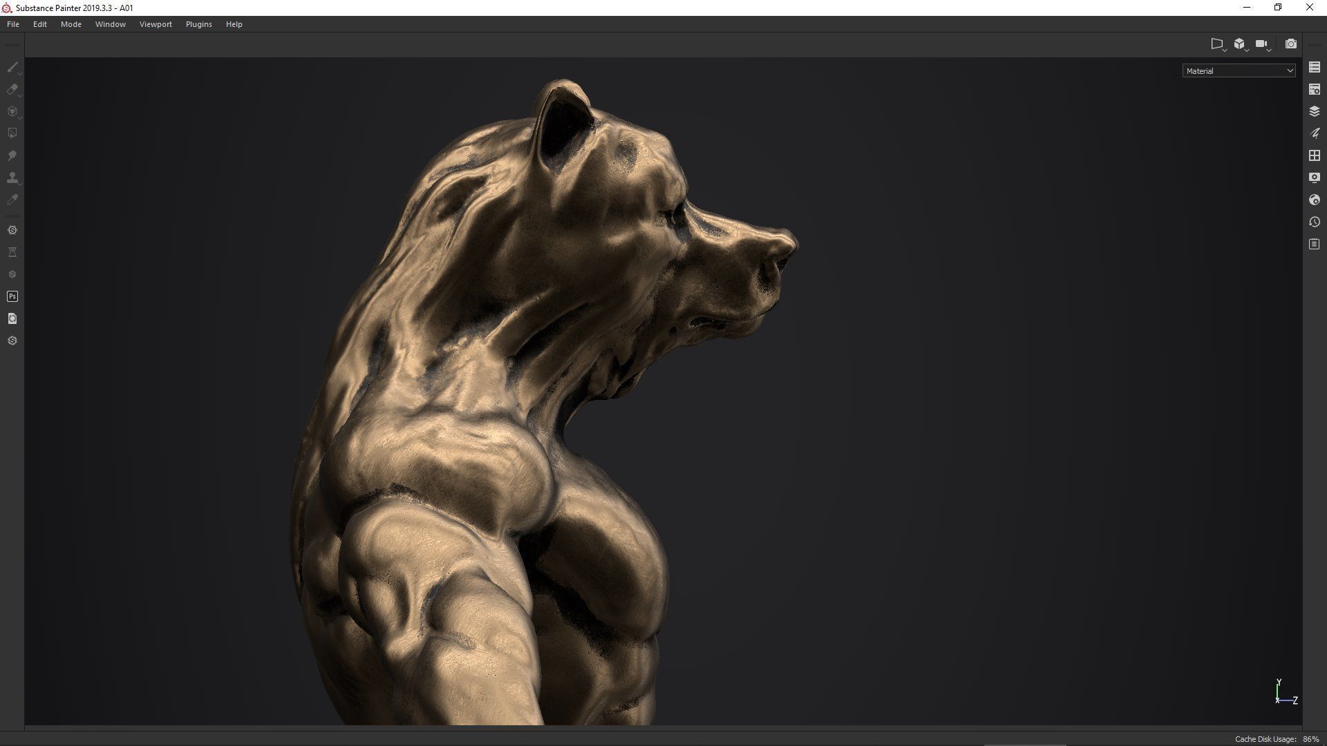 bear man low poly PBR Low-poly 3D model_2