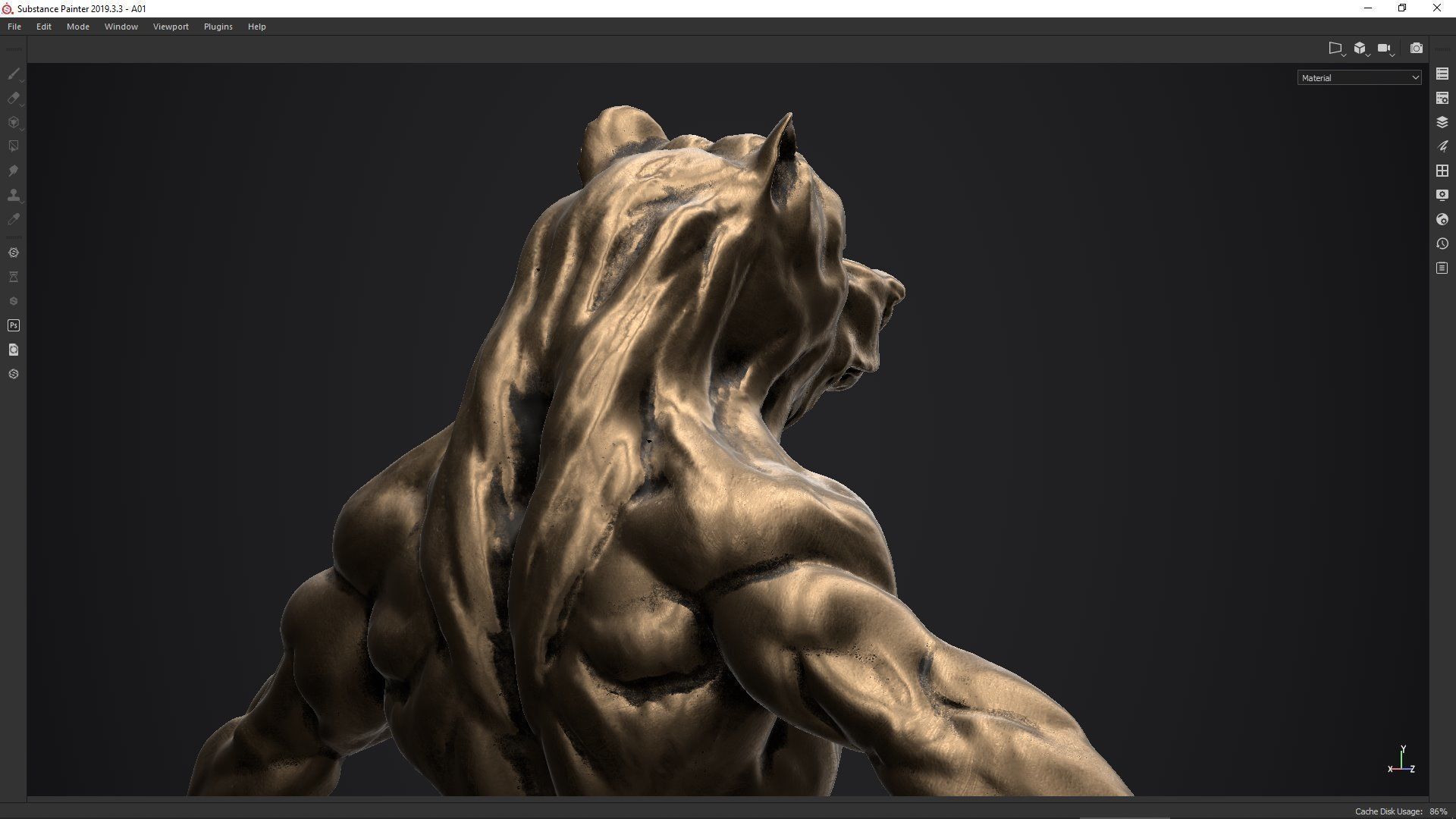 bear man low poly PBR Low-poly 3D model_3