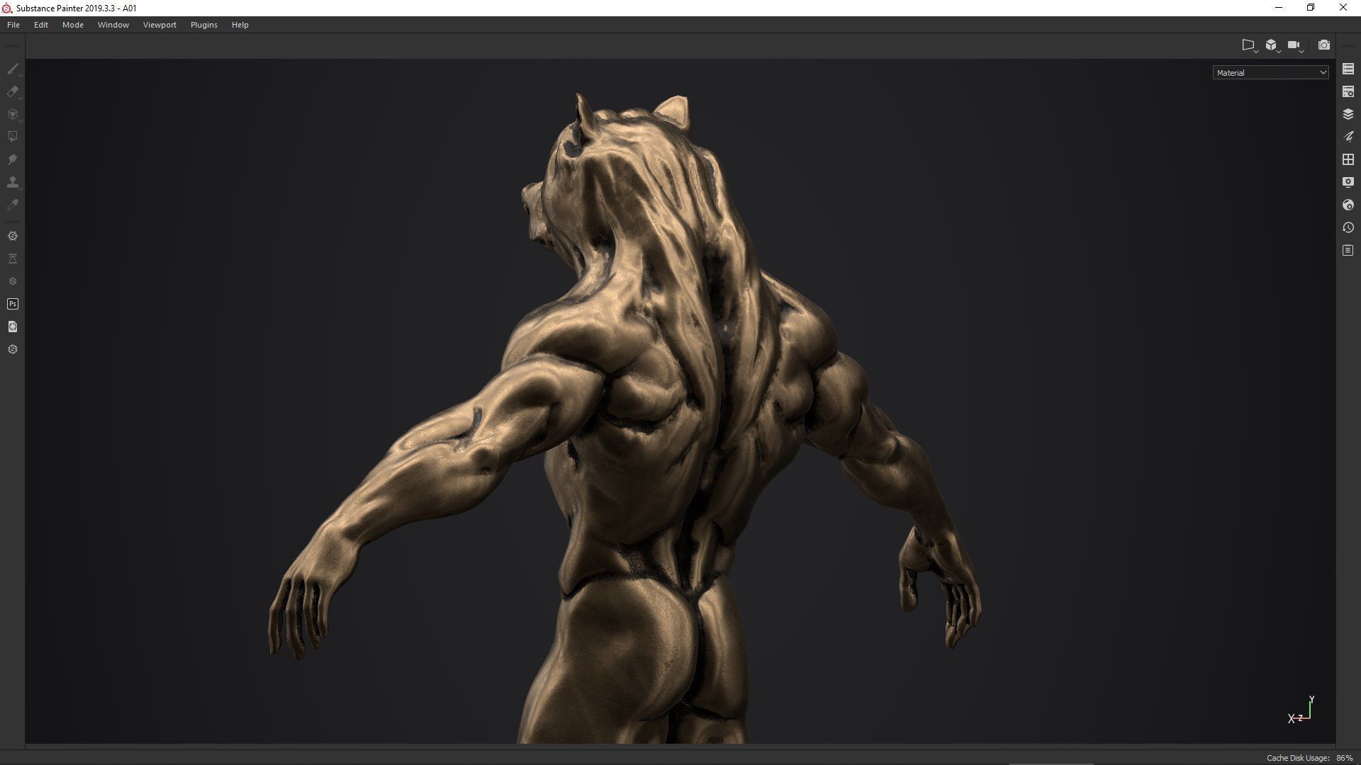 bear man low poly PBR Low-poly 3D model_17