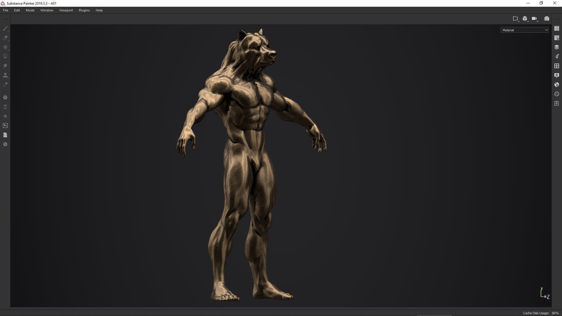 bear man low poly PBR Low-poly 3D model_22