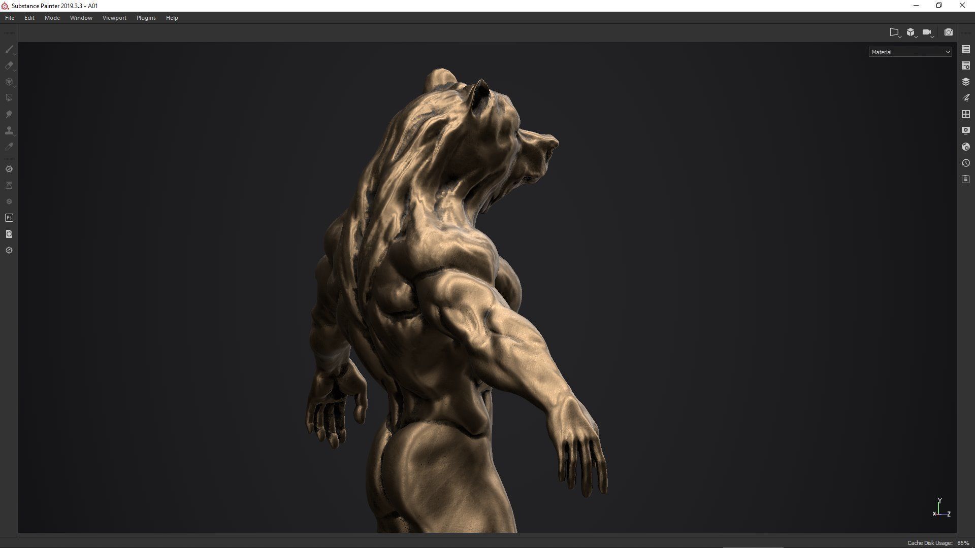 bear man low poly PBR Low-poly 3D model_14