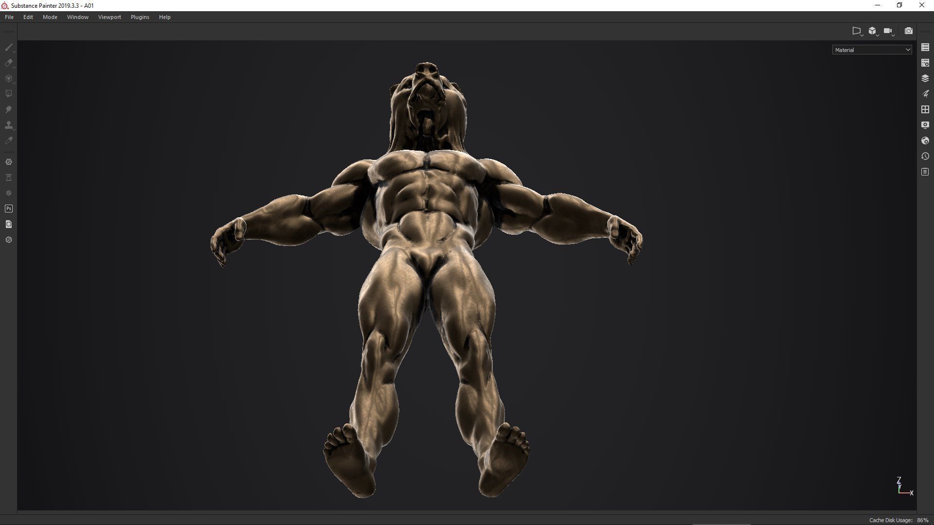 bear man low poly PBR Low-poly 3D model_29