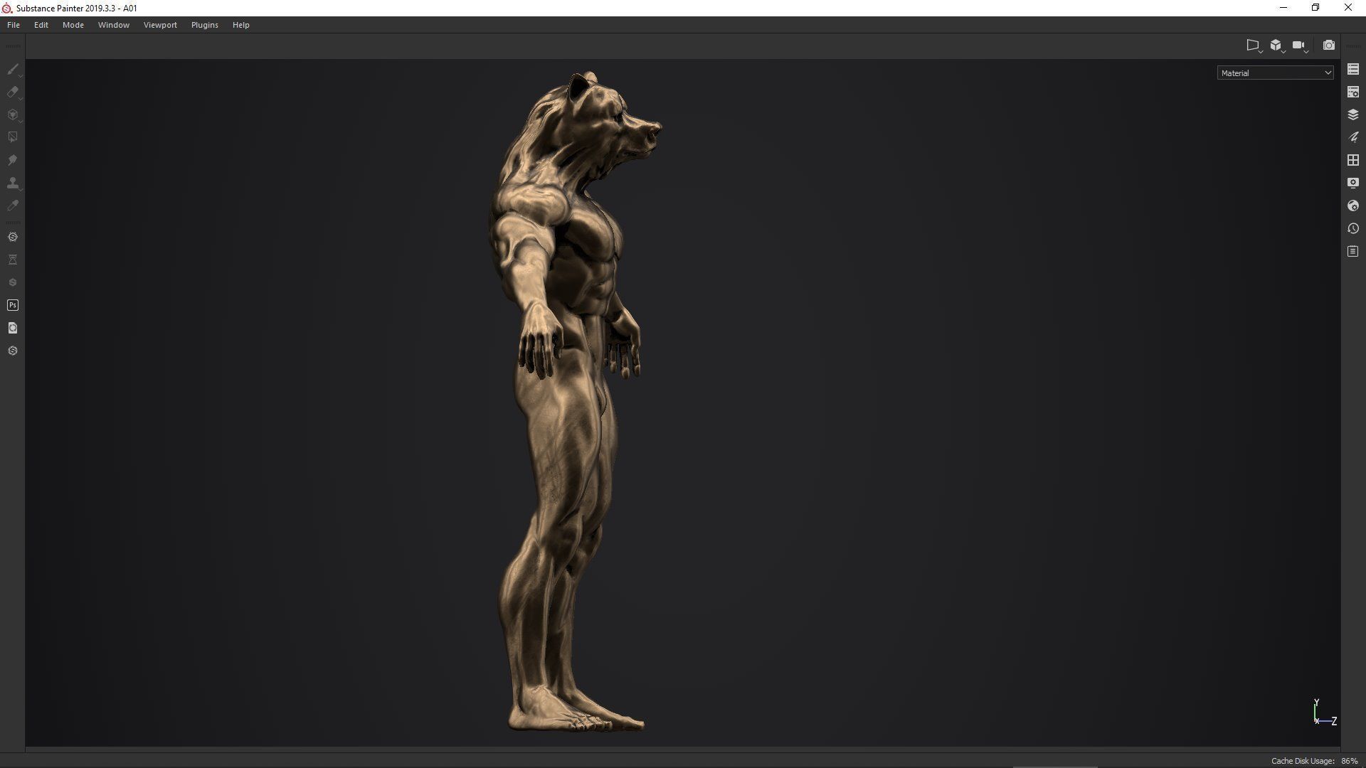 bear man low poly PBR Low-poly 3D model_23