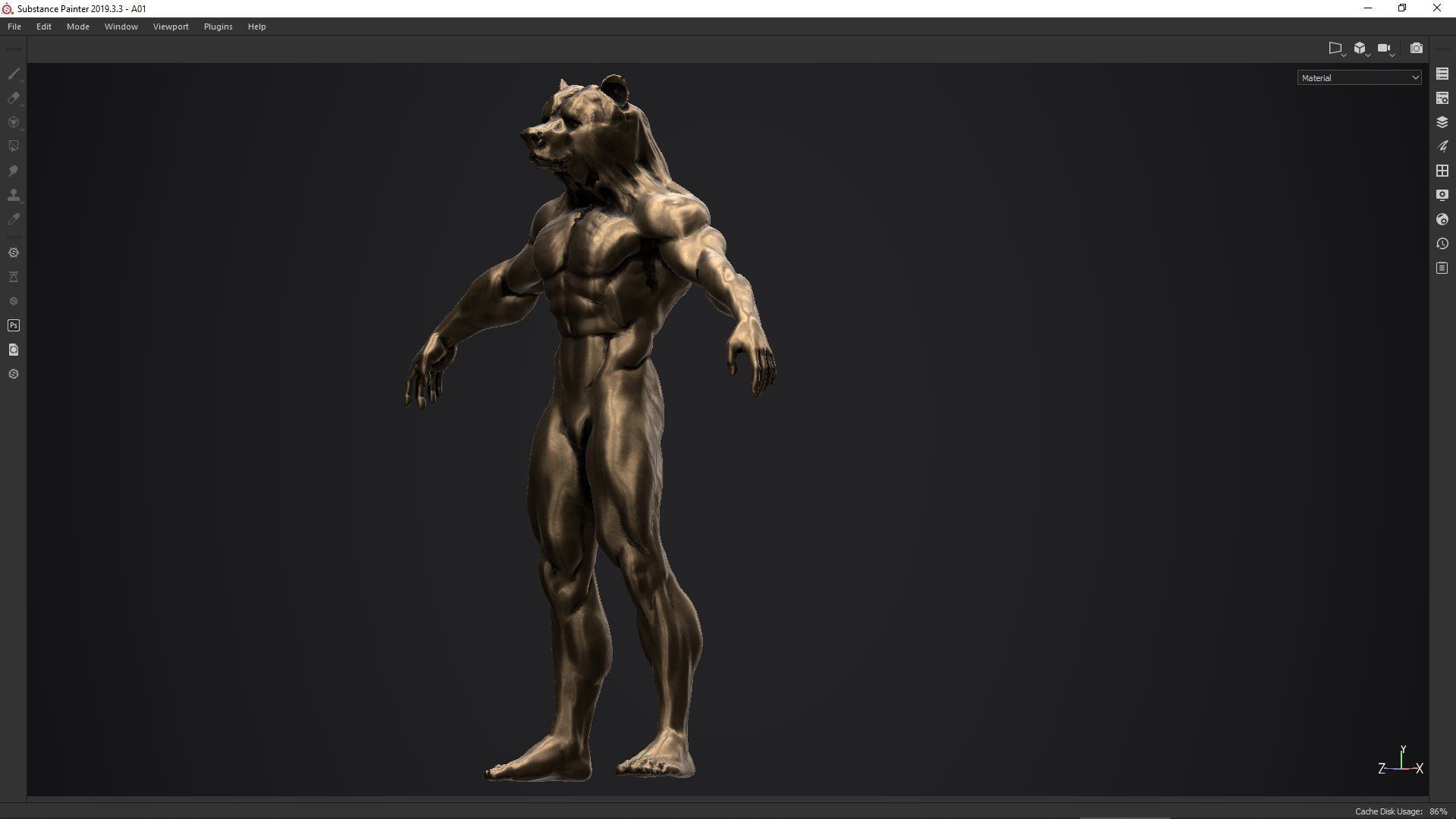 bear man low poly PBR Low-poly 3D model_27