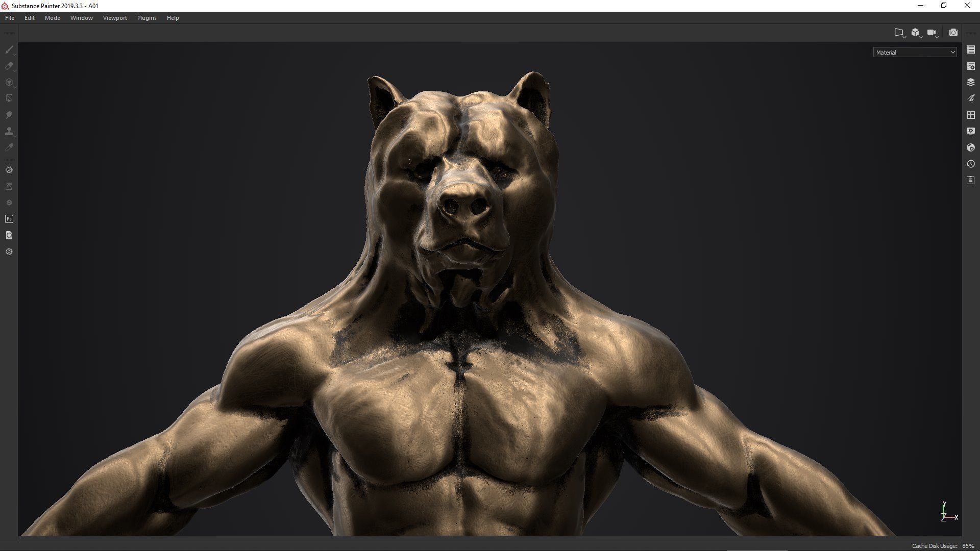 bear man low poly PBR Low-poly 3D model_10