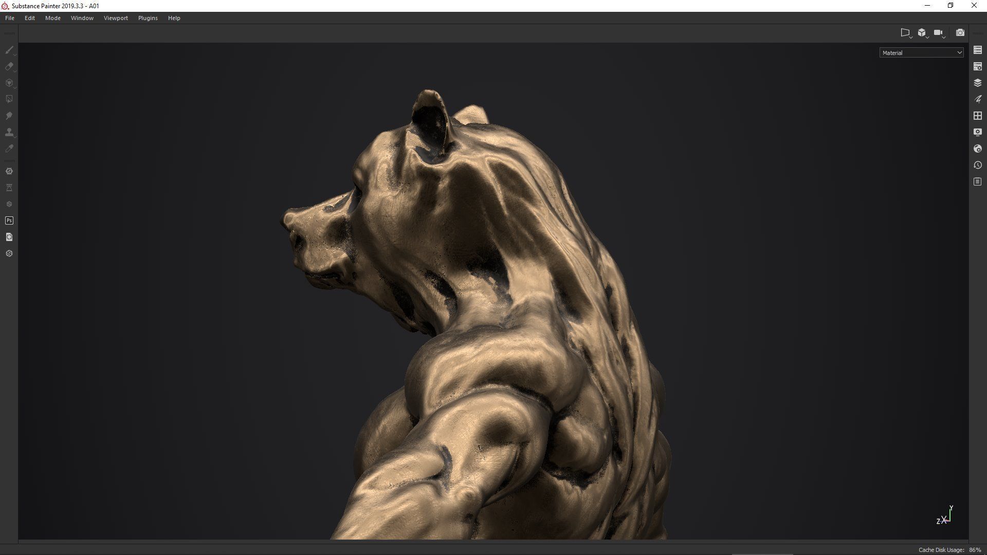 bear man low poly PBR Low-poly 3D model_7