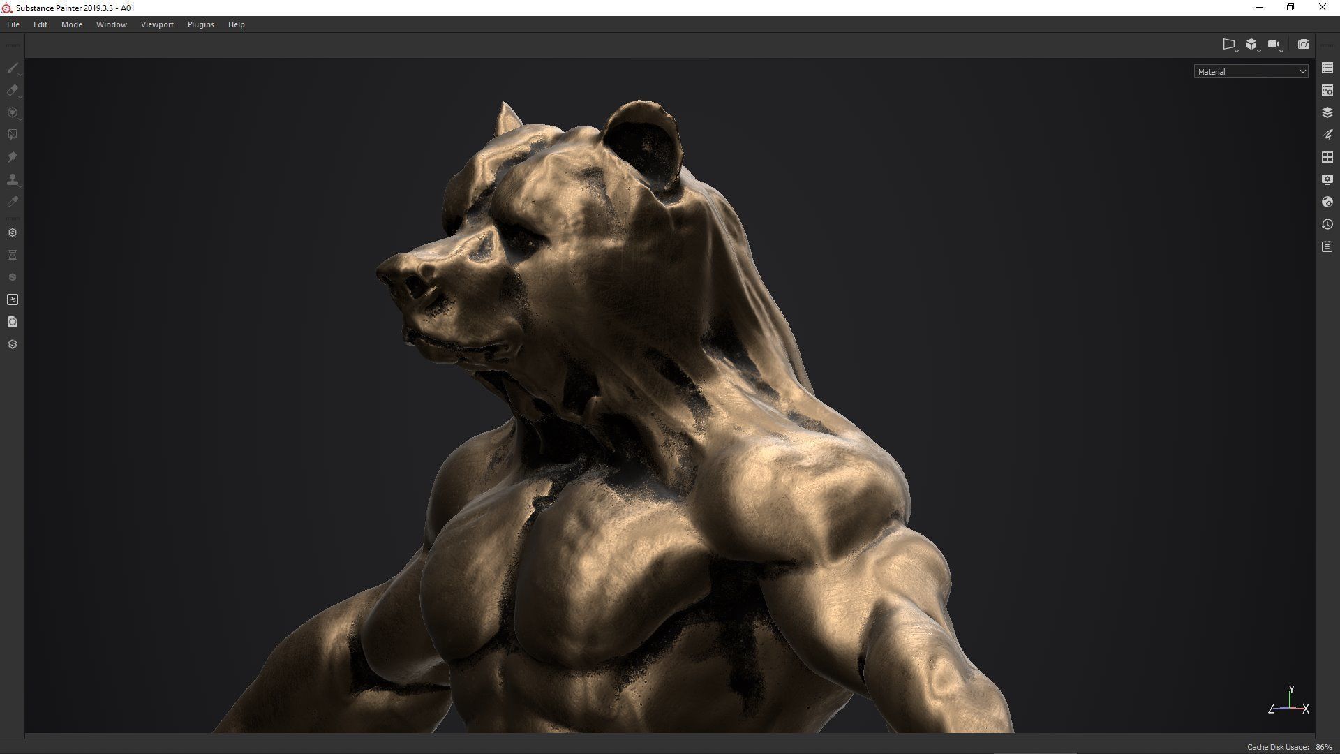 bear man low poly PBR Low-poly 3D model_8