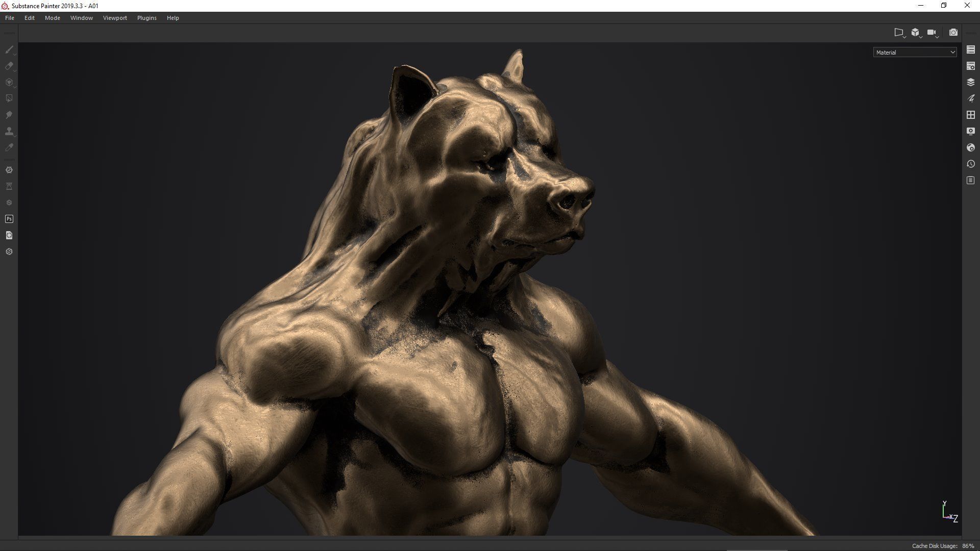 bear man low poly PBR Low-poly 3D model_1