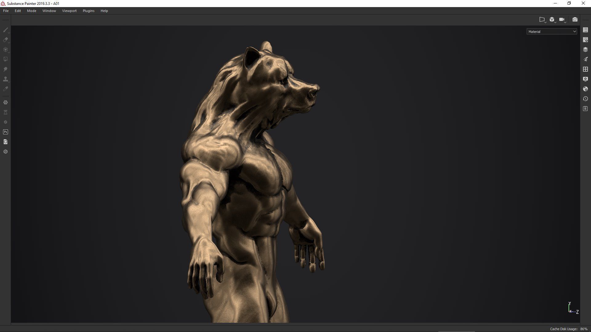 bear man low poly PBR Low-poly 3D model_13