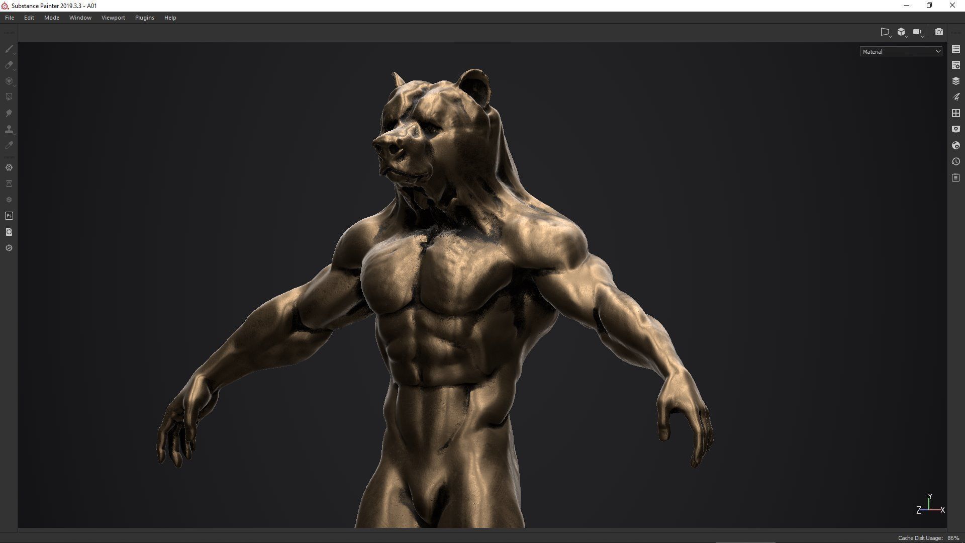 bear man low poly PBR Low-poly 3D model_19