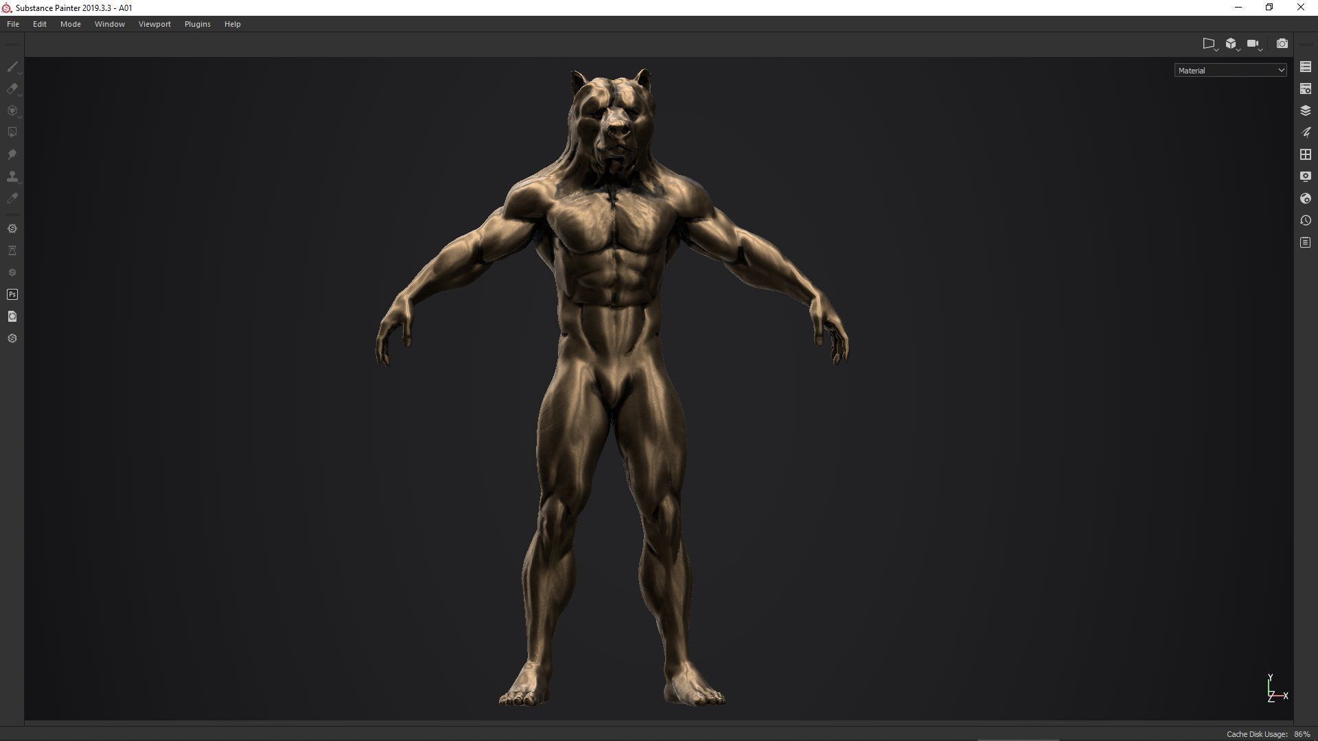 bear man low poly PBR Low-poly 3D model_21