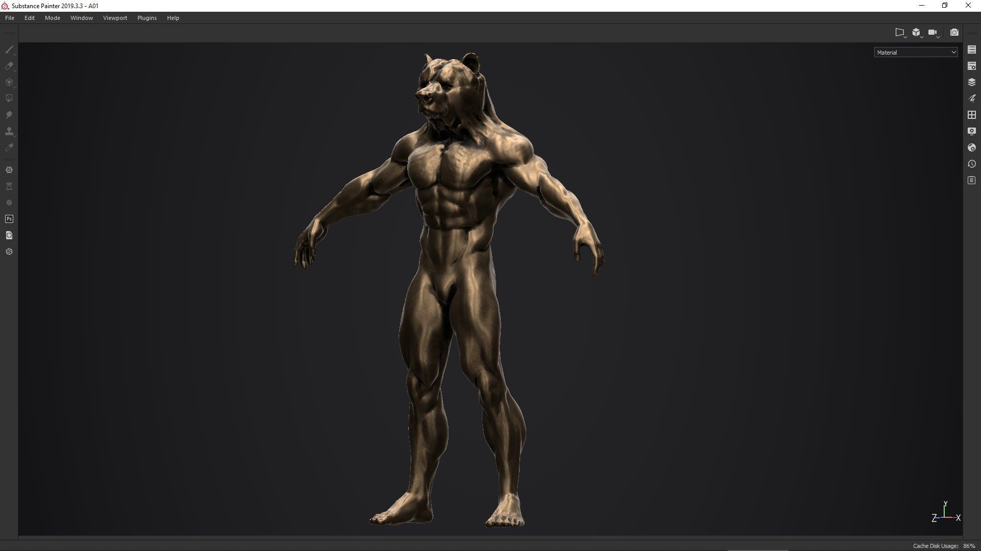 bear man low poly PBR Low-poly 3D model_20