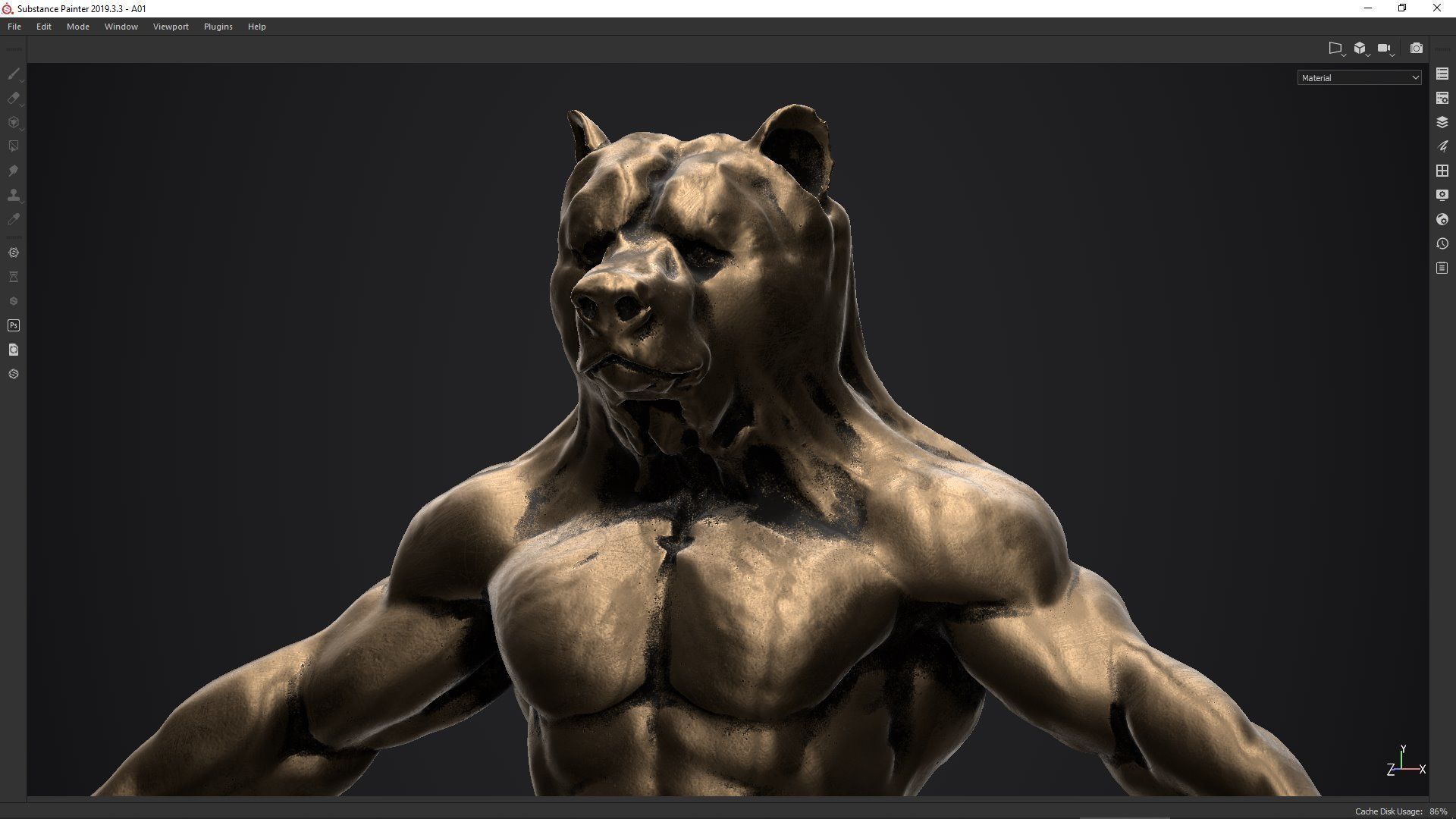 bear man low poly PBR Low-poly 3D model_9