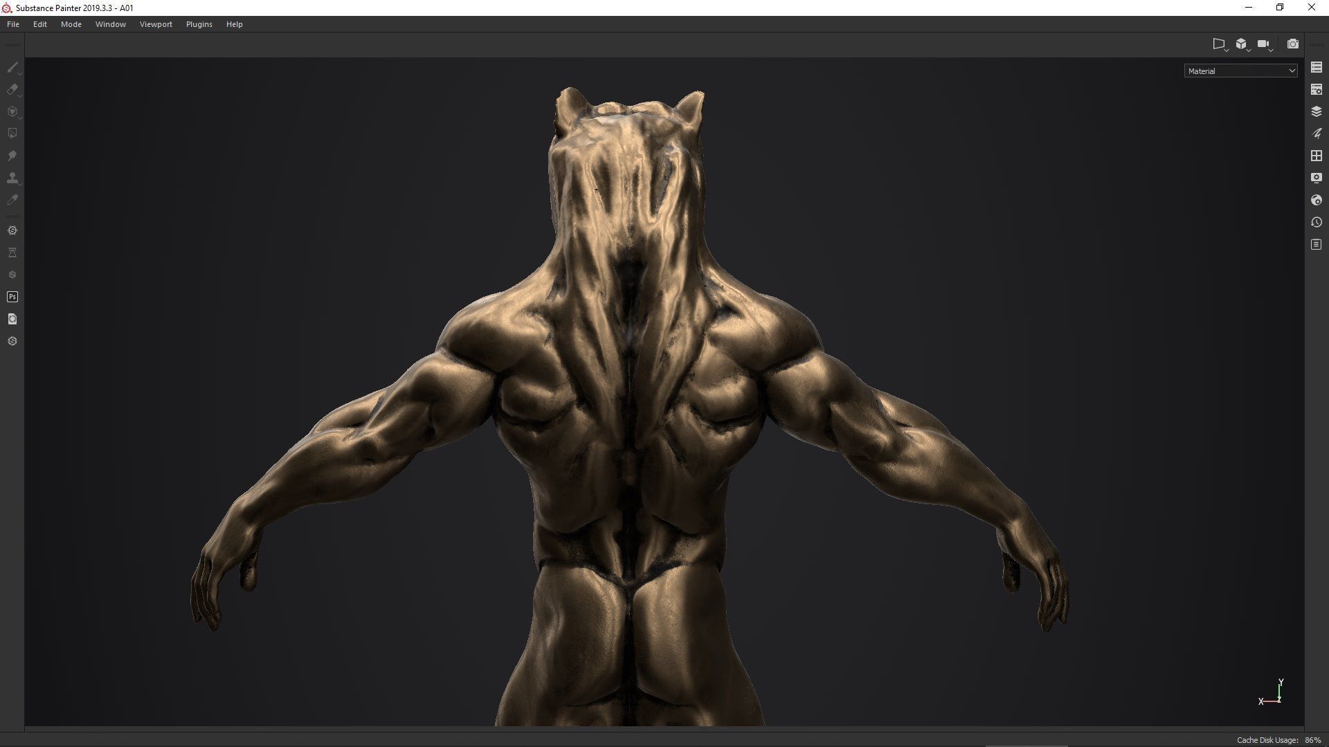 bear man low poly PBR Low-poly 3D model_16