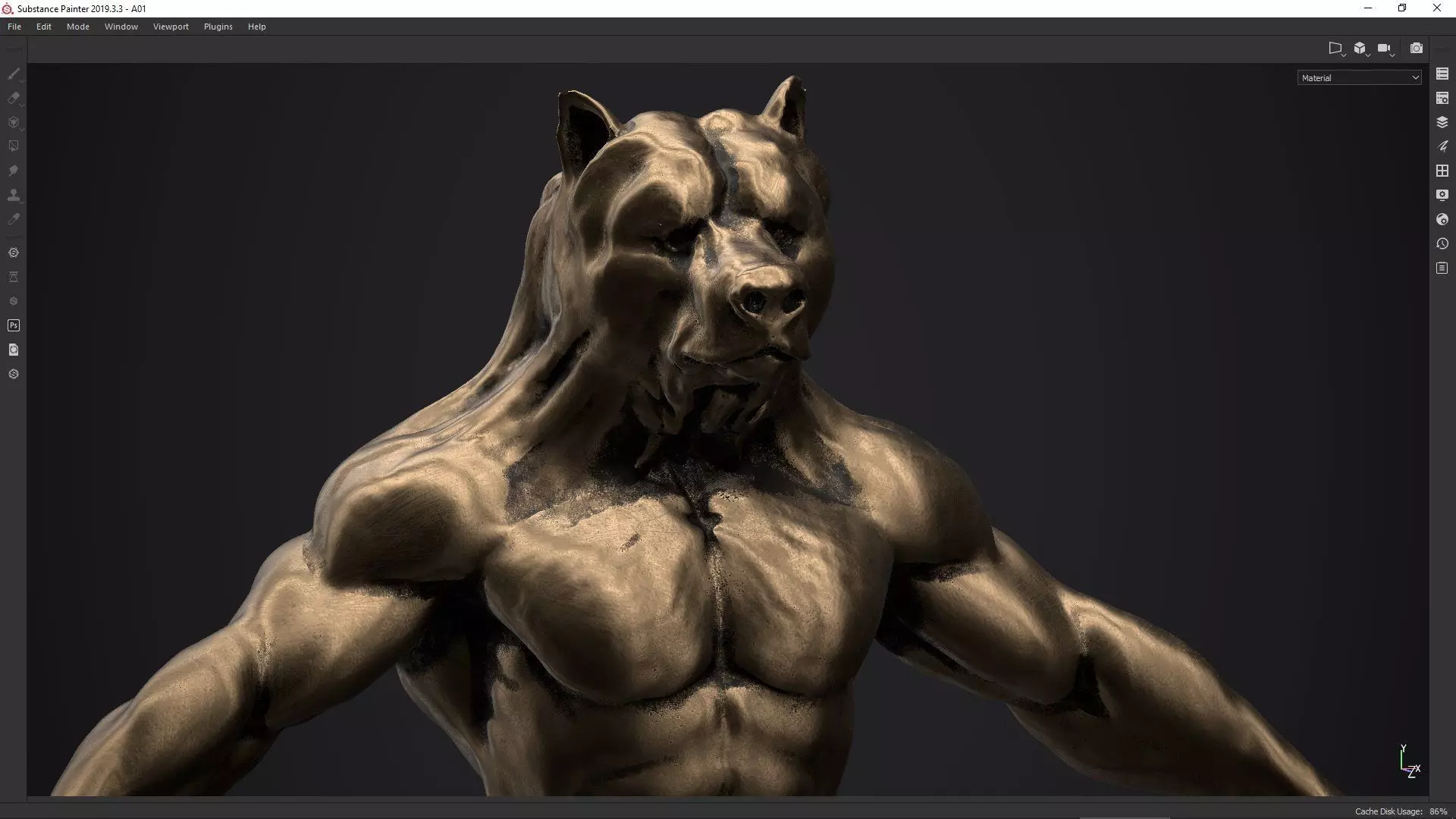 bear man low poly PBR Low-poly 3D model_0