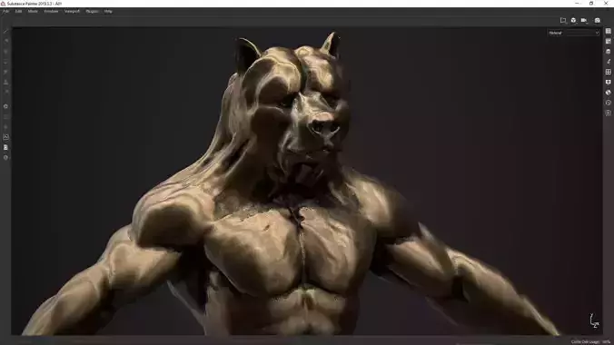 bear man low poly PBR
