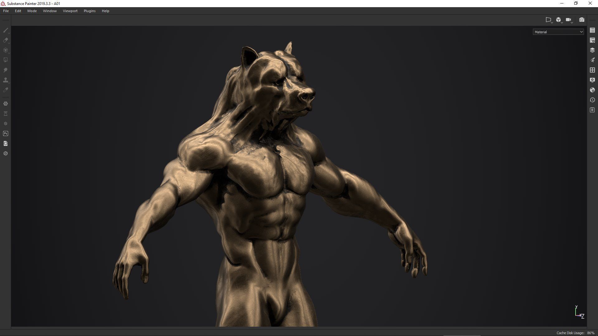 bear man low poly PBR Low-poly 3D model_12