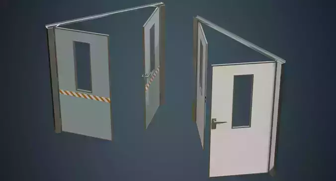 Industrial Door 1A Low-poly 3D model