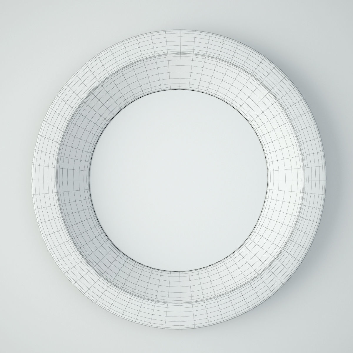 Old Javanese Tambourine Wood Mirror 3D model_2