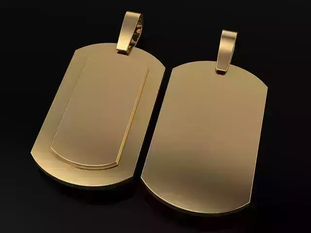 ID Bar Dogtag Pendant Large