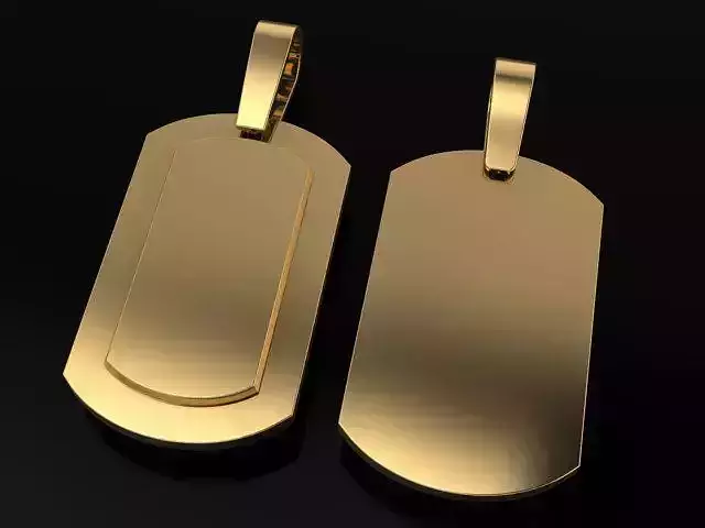 ID Bar Dogtag Pendant