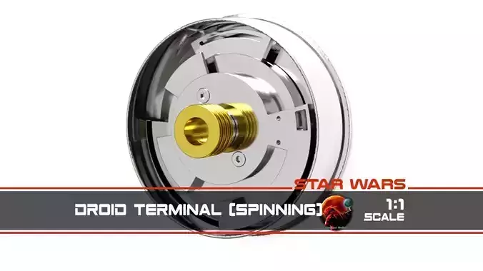 Star Wars Droid Terminal spinning version 3D print model