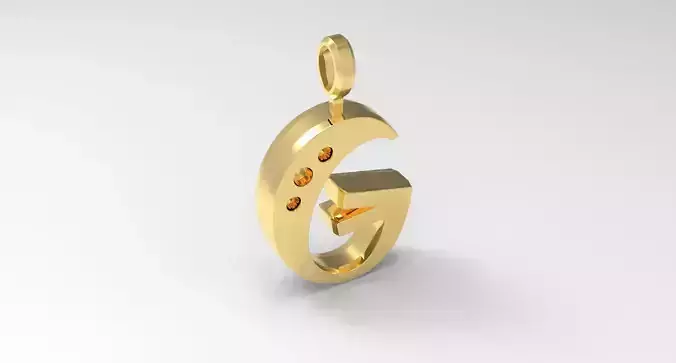 G Letter Pendant Gold 3D print model