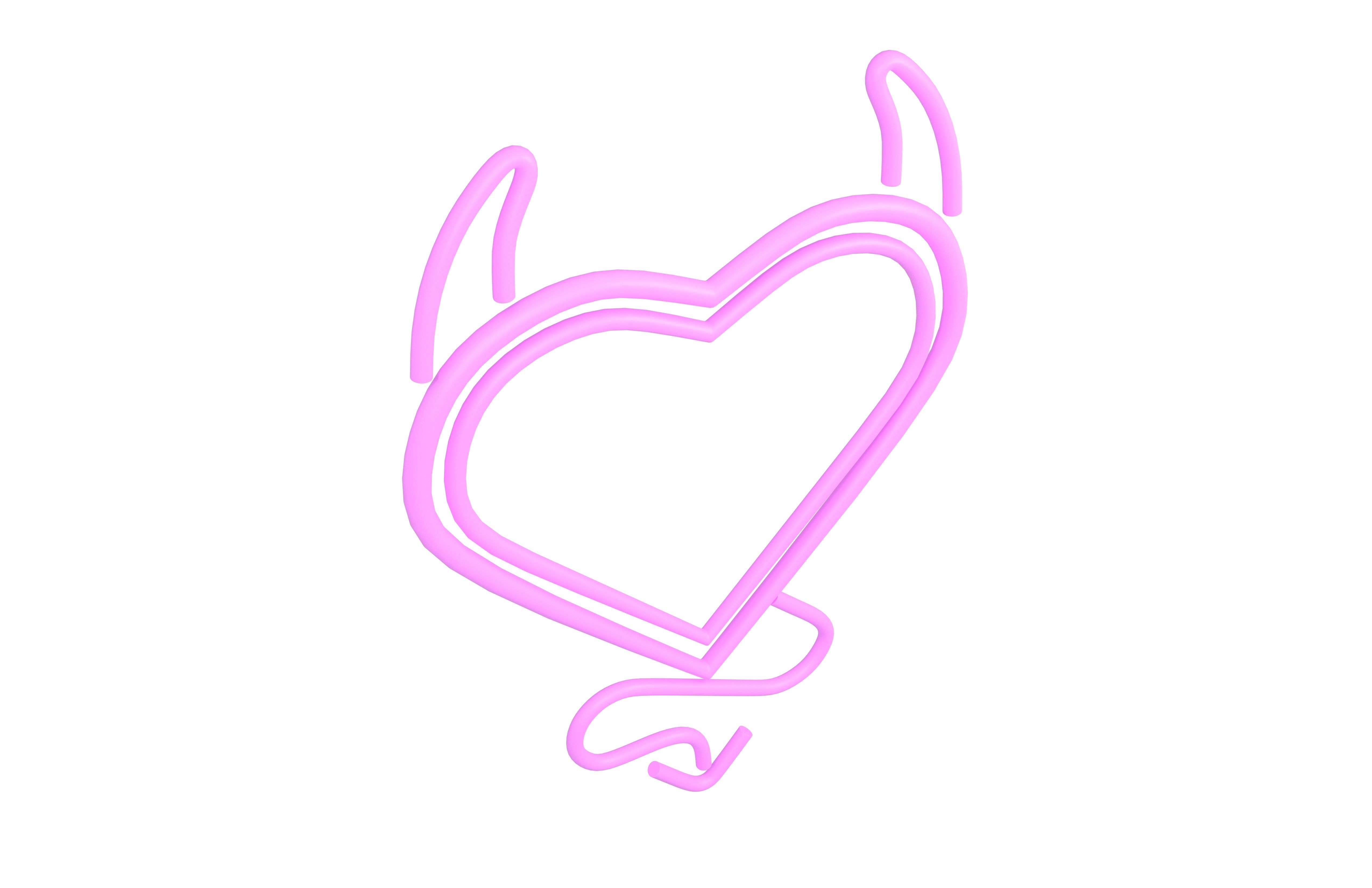 Devil Heart Emblem v1 001 Low-poly 3D model_2