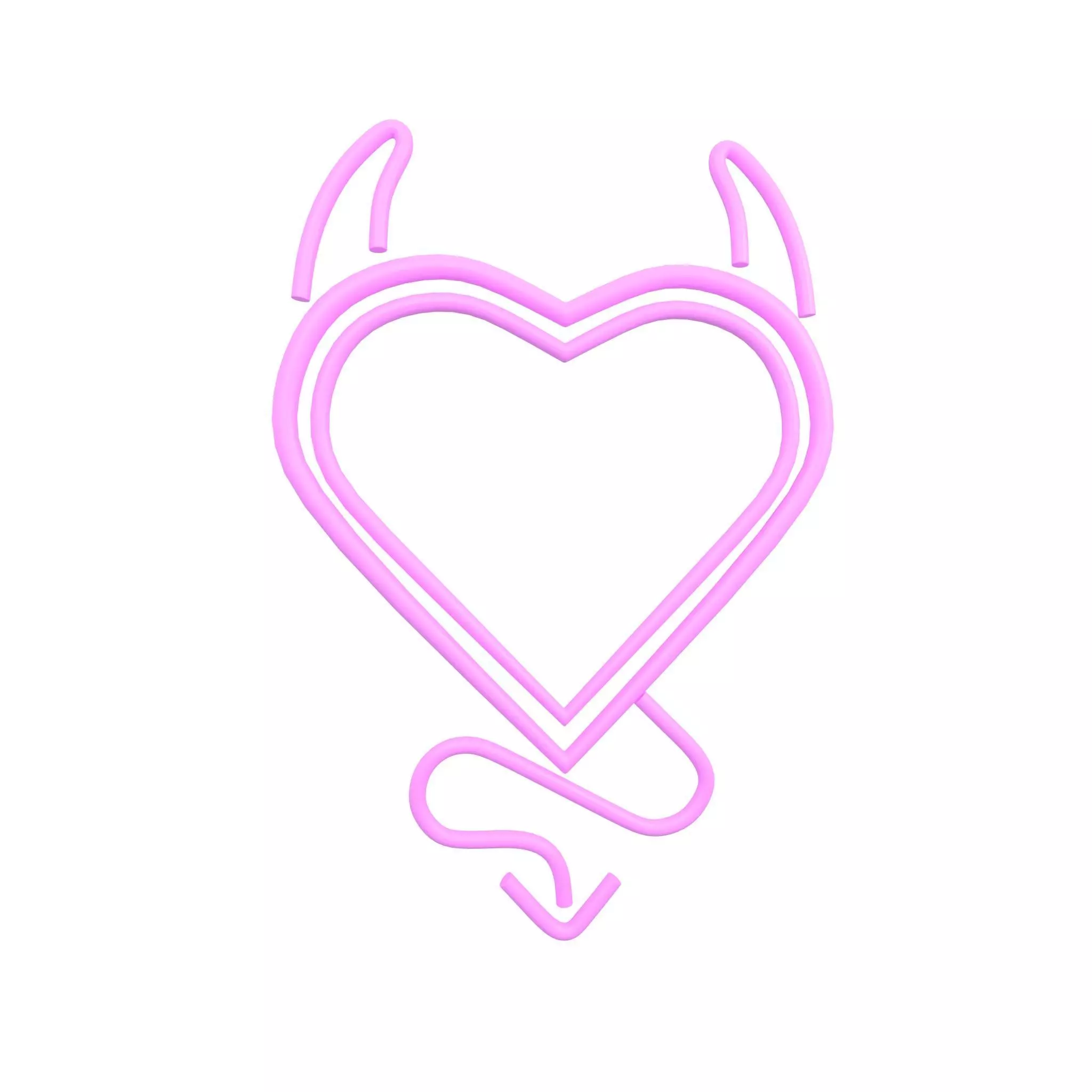 Devil Heart Emblem v1 001 Low-poly 3D model_0