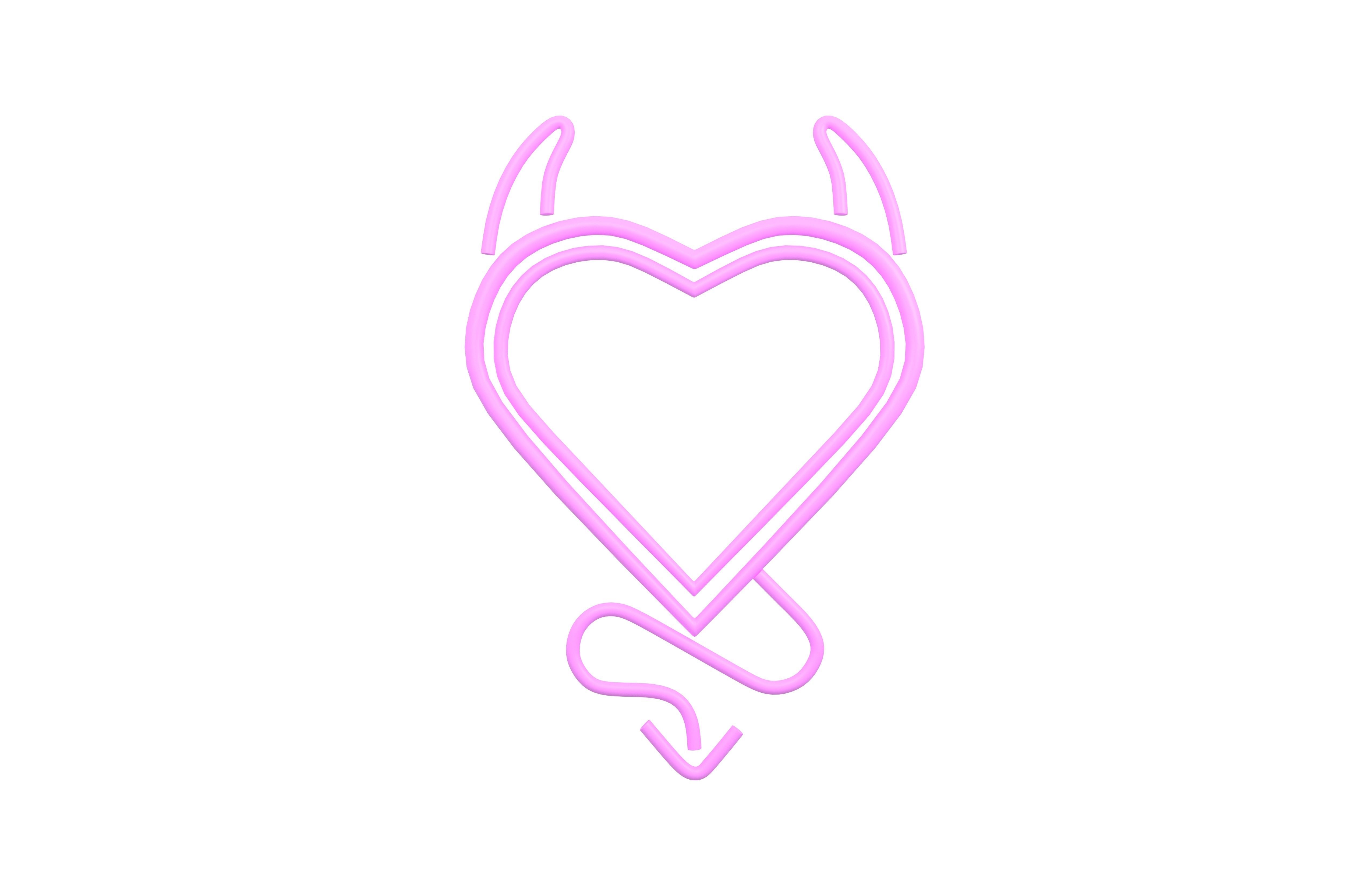 Devil Heart Emblem v1 001 Low-poly 3D model_1