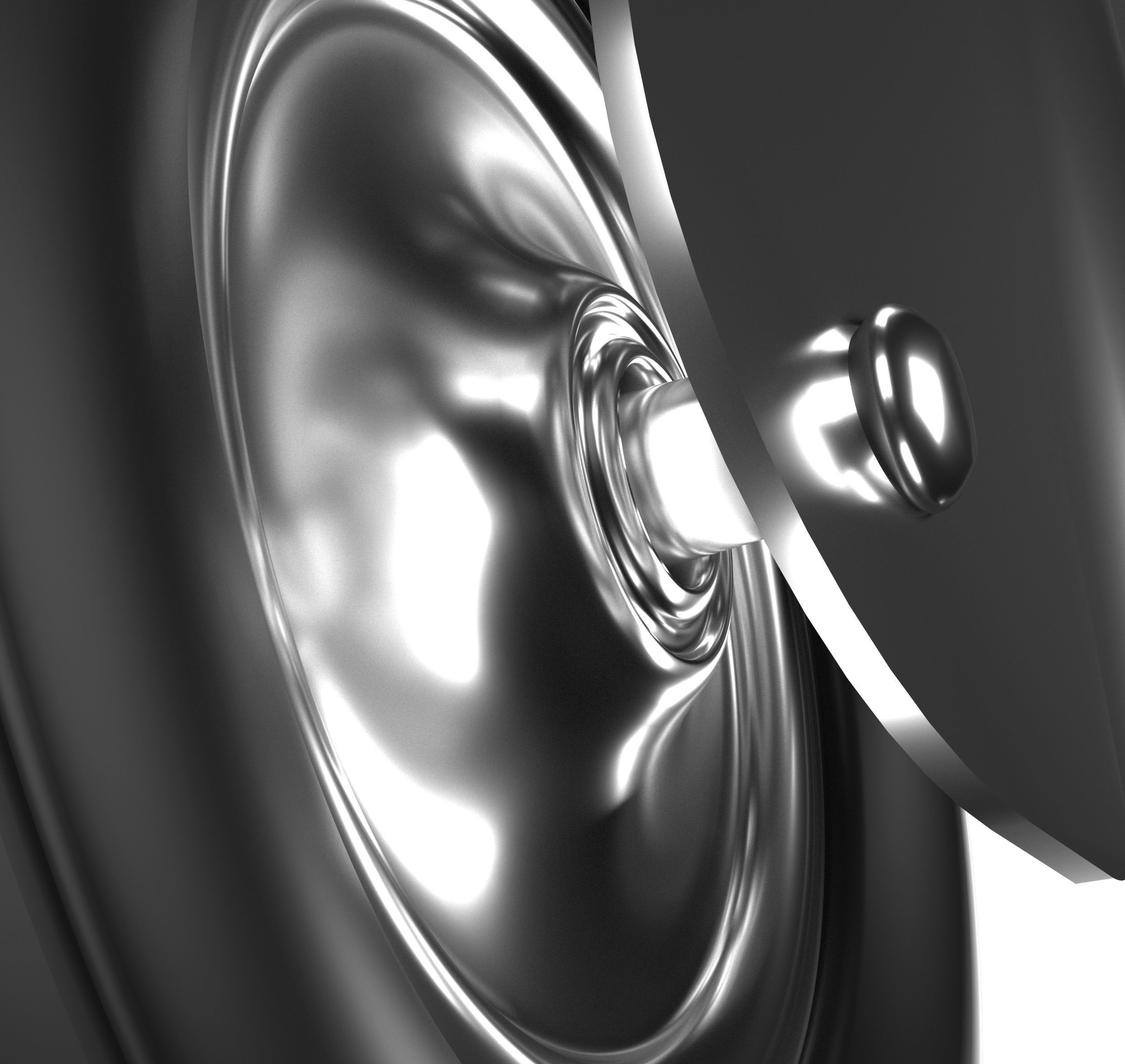 Swivel Rubber Wheel 3D model_4