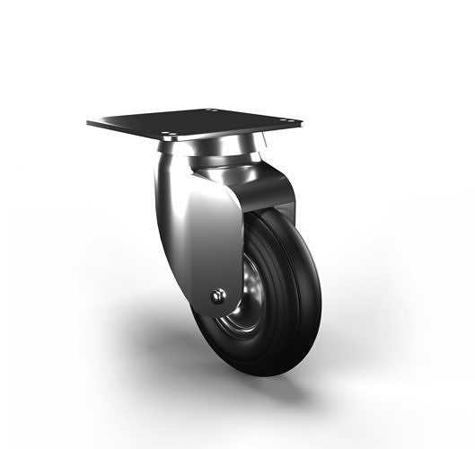 Swivel Rubber Wheel 3D model