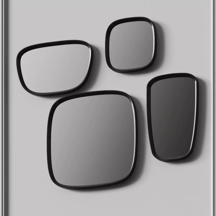 Porada Mix Wall Mirror Set 3D model_0