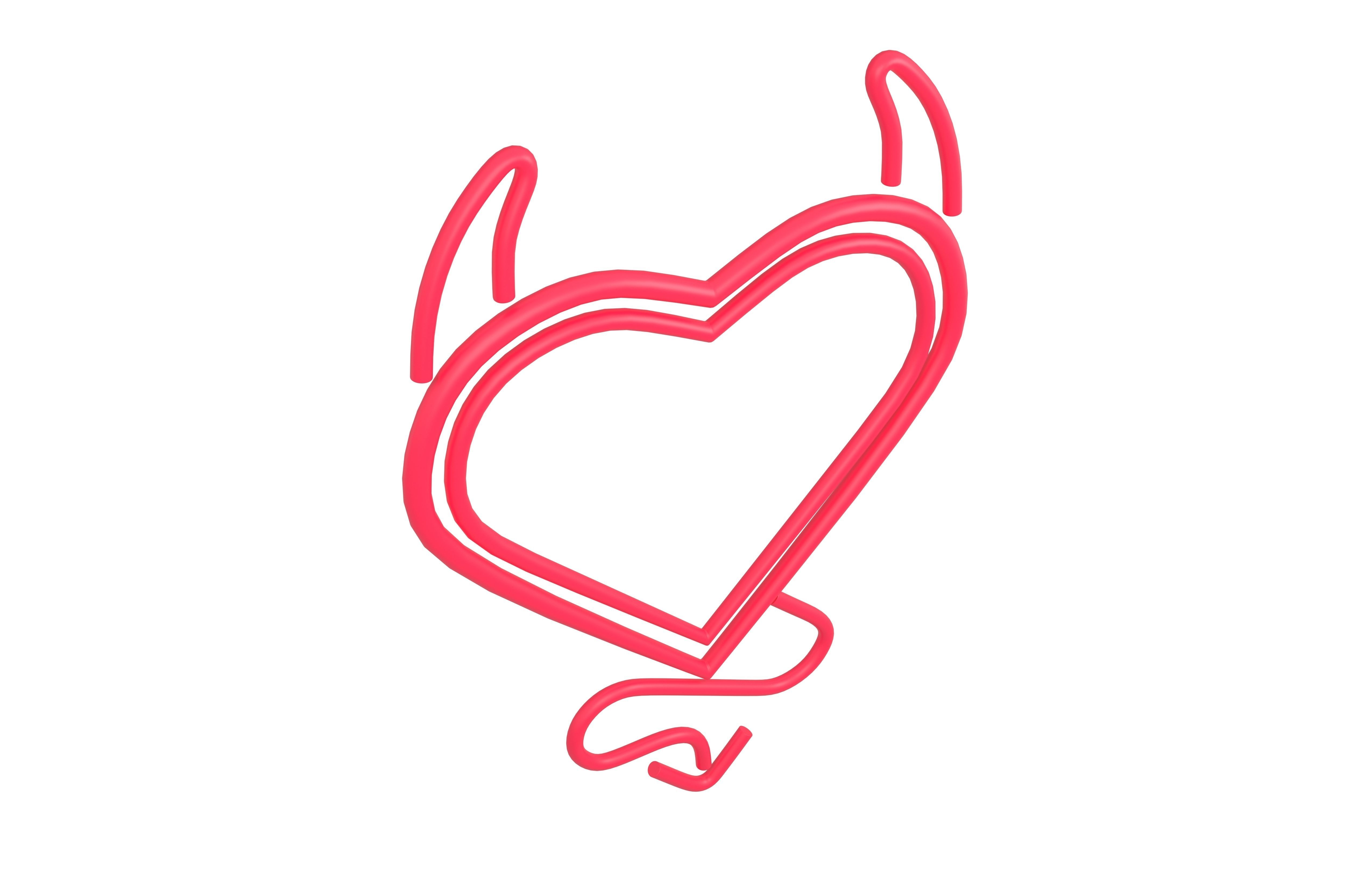 Devil Heart Emblem v1 003 Low-poly 3D model_2