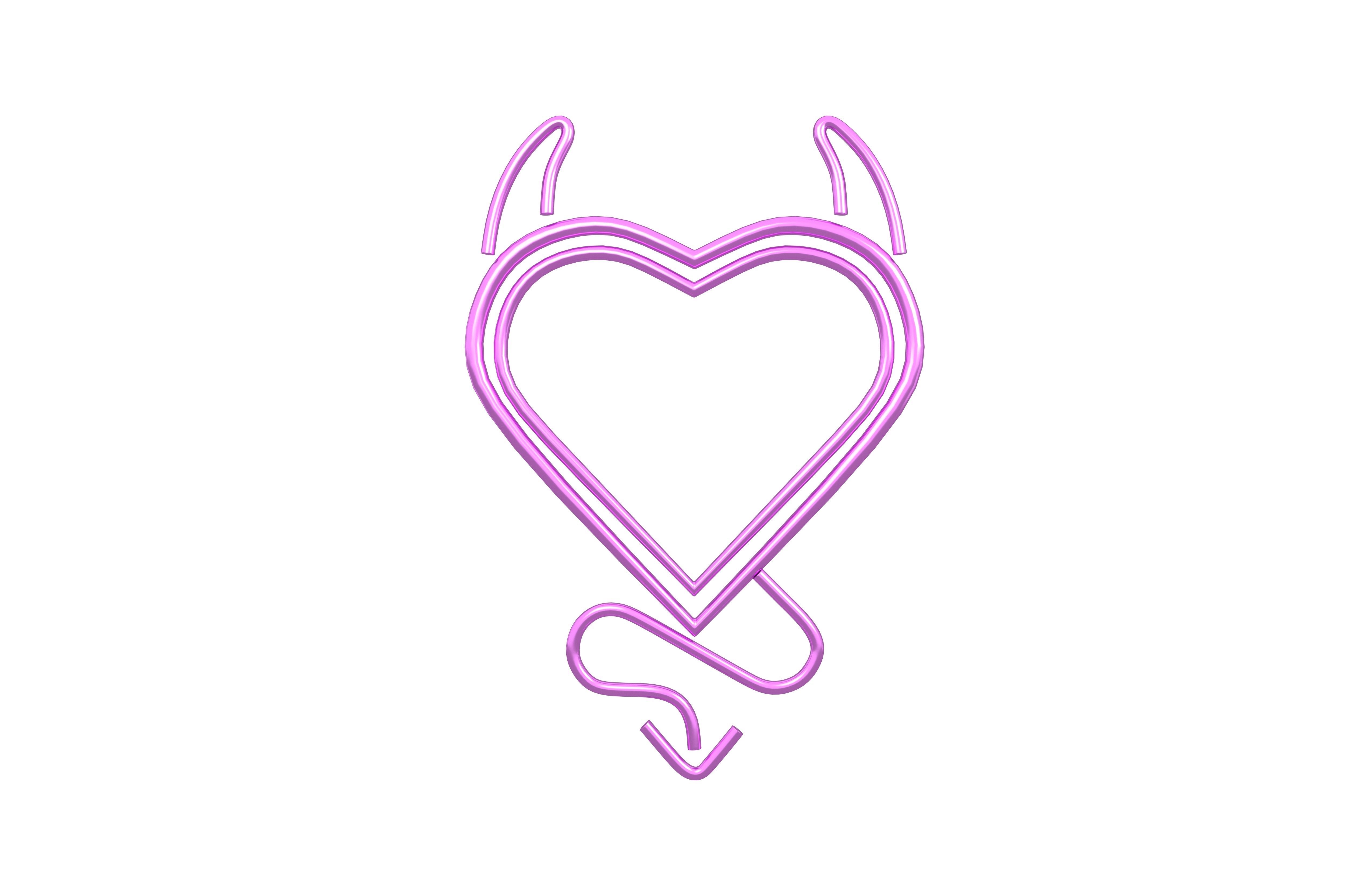 Devil Heart Emblem v1 006 Low-poly 3D model_1