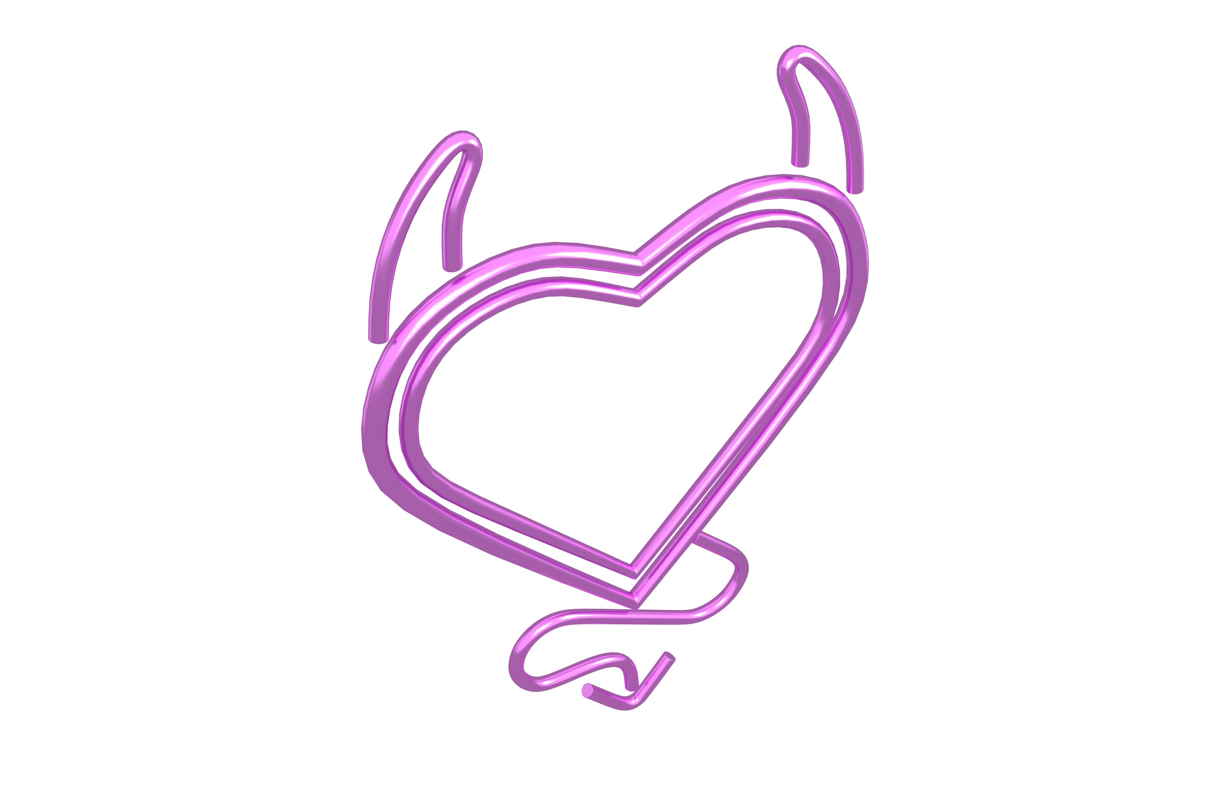 Devil Heart Emblem v1 006 Low-poly 3D model_3