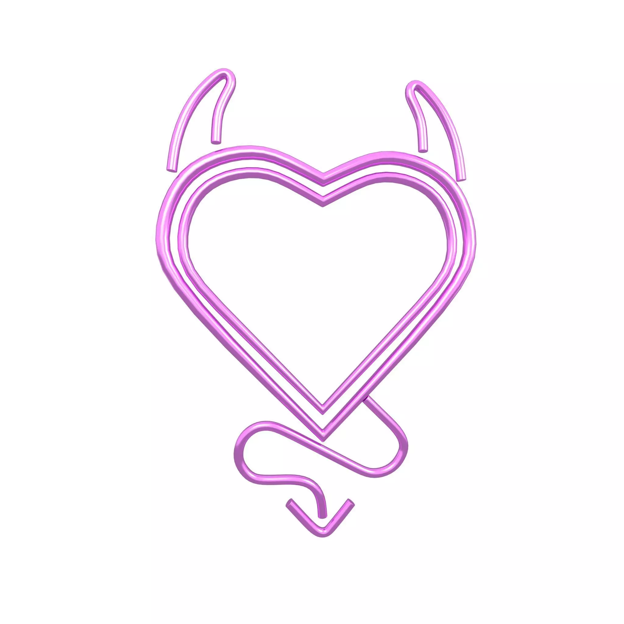 Devil Heart Emblem v1 006 Low-poly 3D model_0