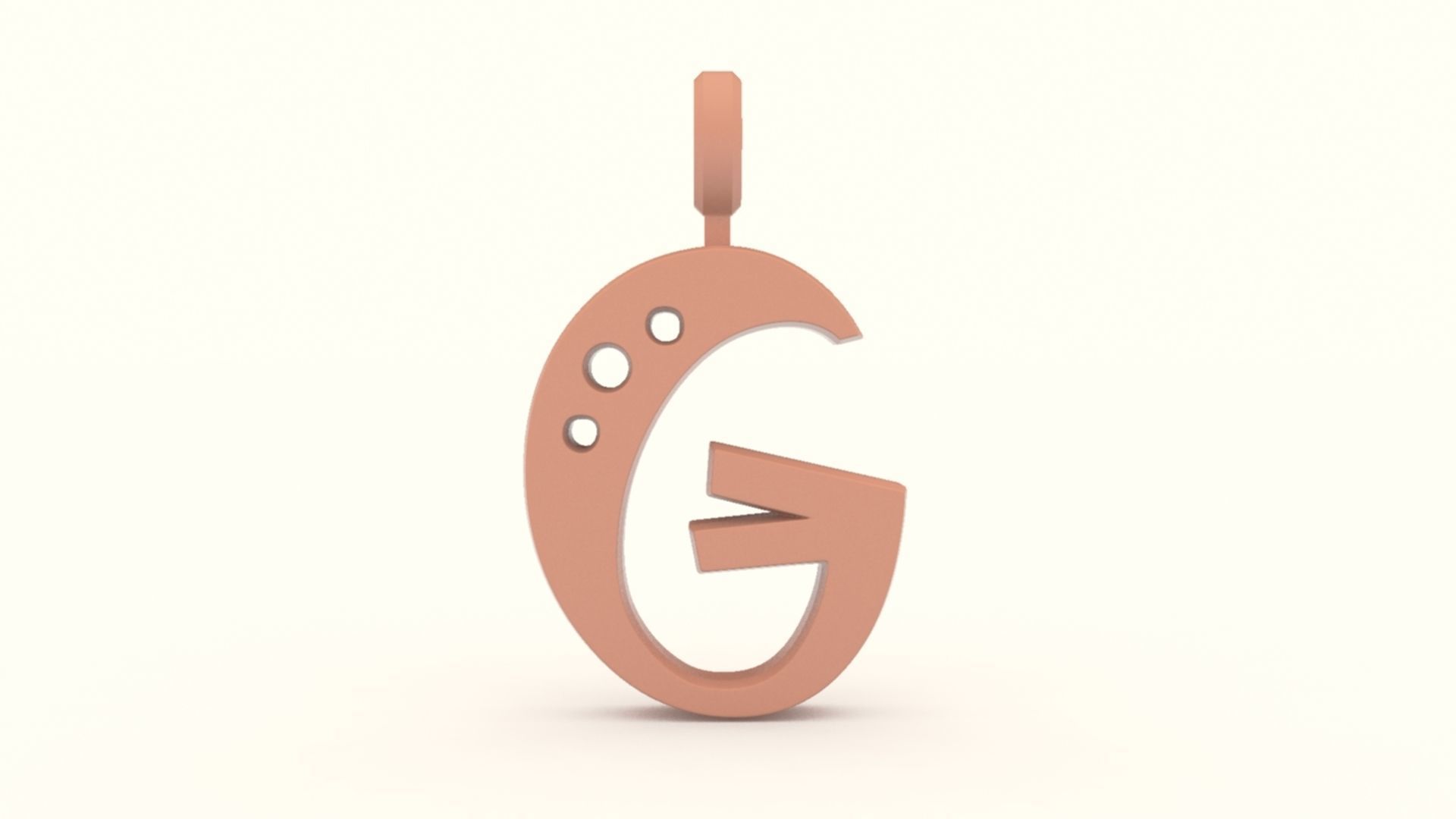 G Letter Pendant Platinum 3D print model_5