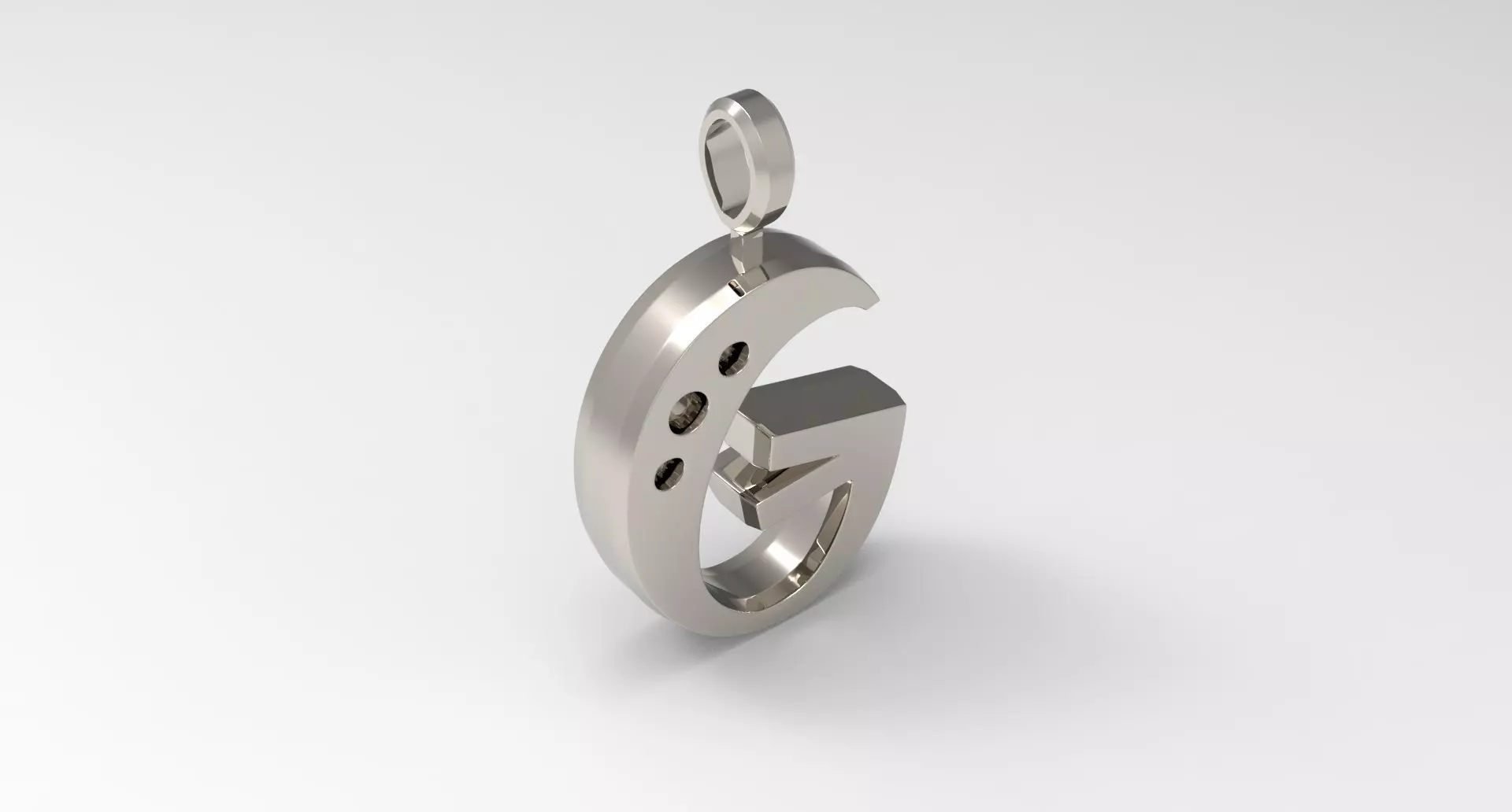 G Letter Pendant Platinum 3D print model_0