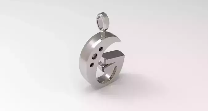 G Letter Pendant Platinum 3D print model