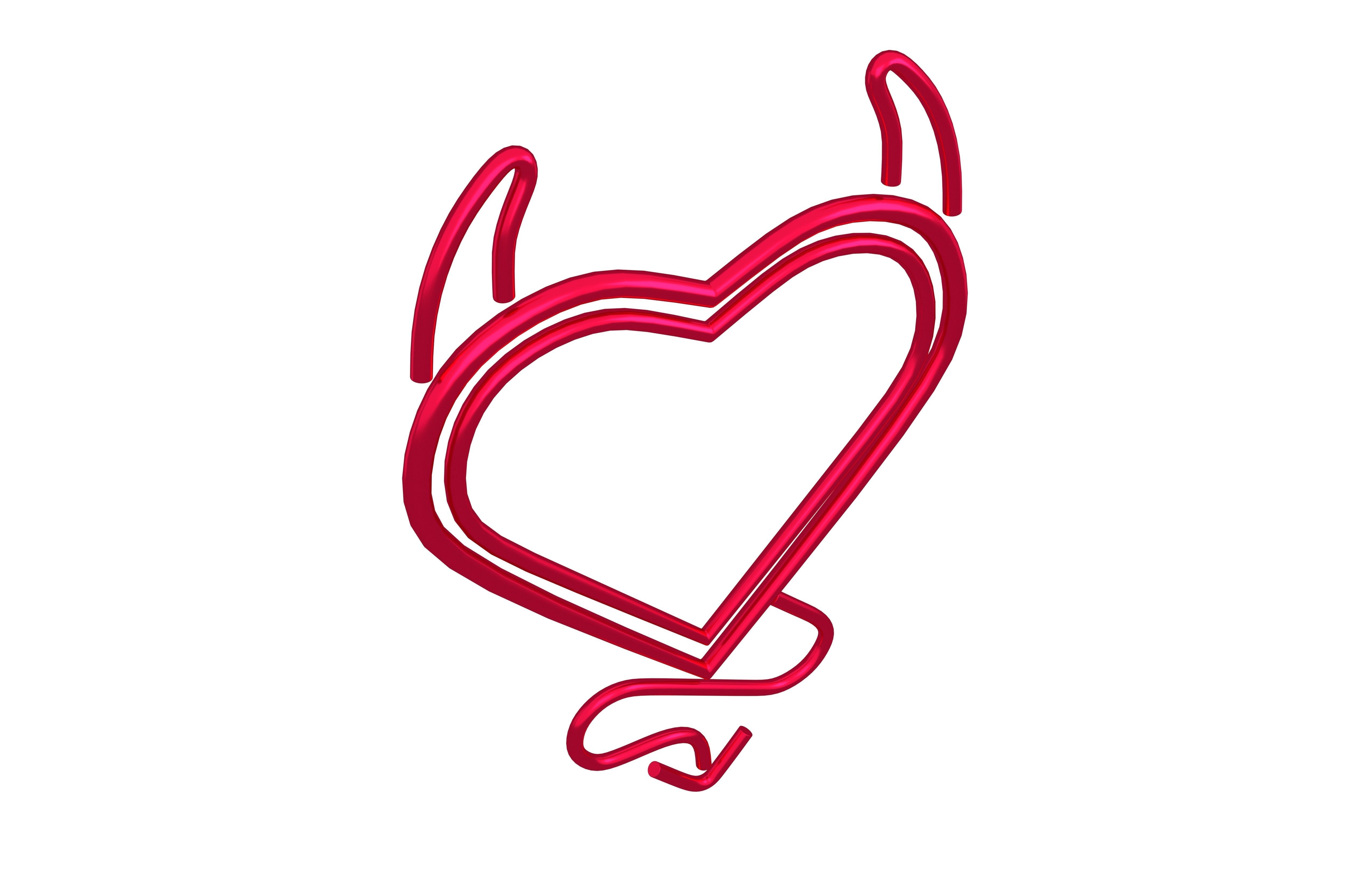 Devil Heart Emblem v1 007 Low-poly 3D model_2