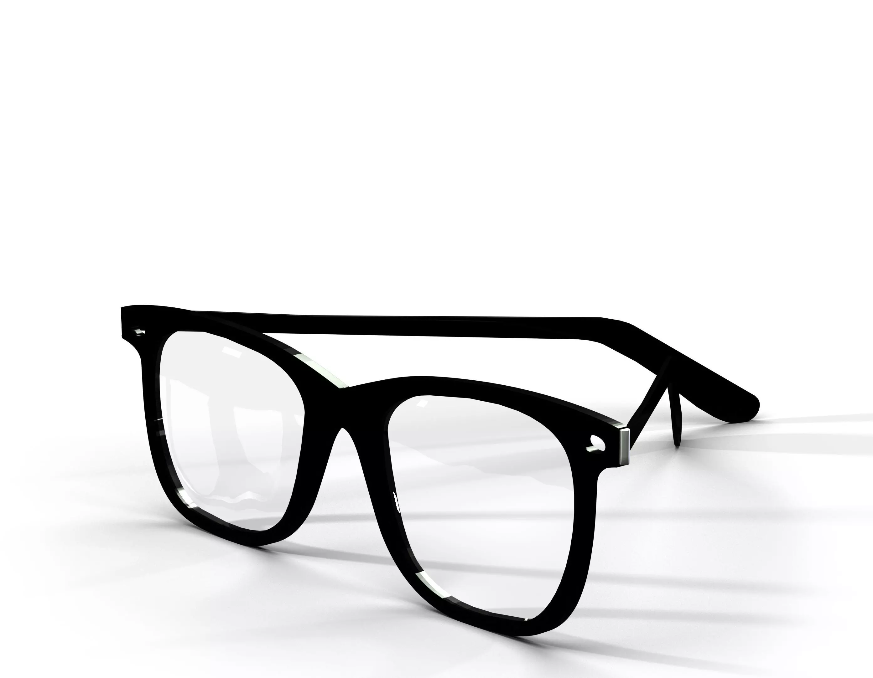 Eyeglass pair of glasses Low-poly 3D model_0