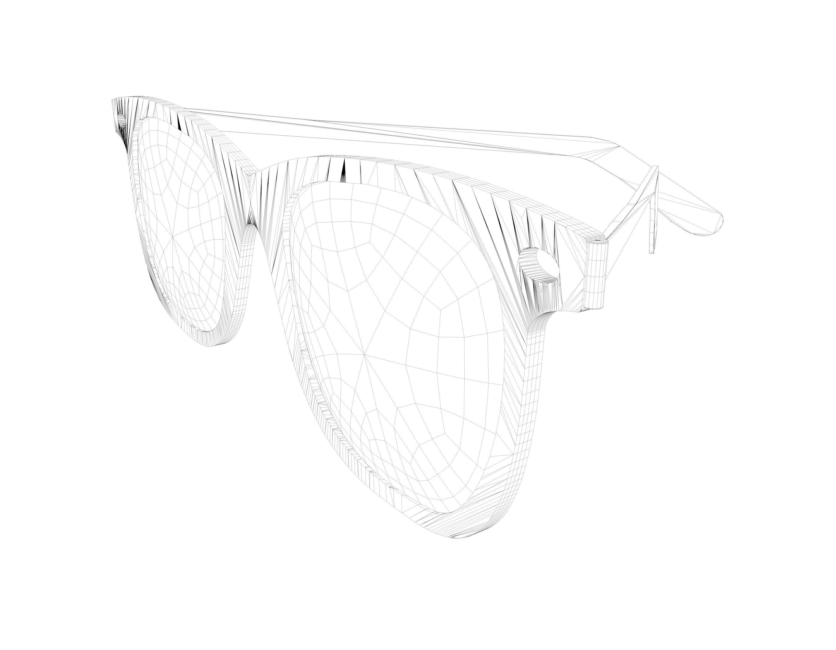 Eyeglass pair of glasses Low-poly 3D model_5