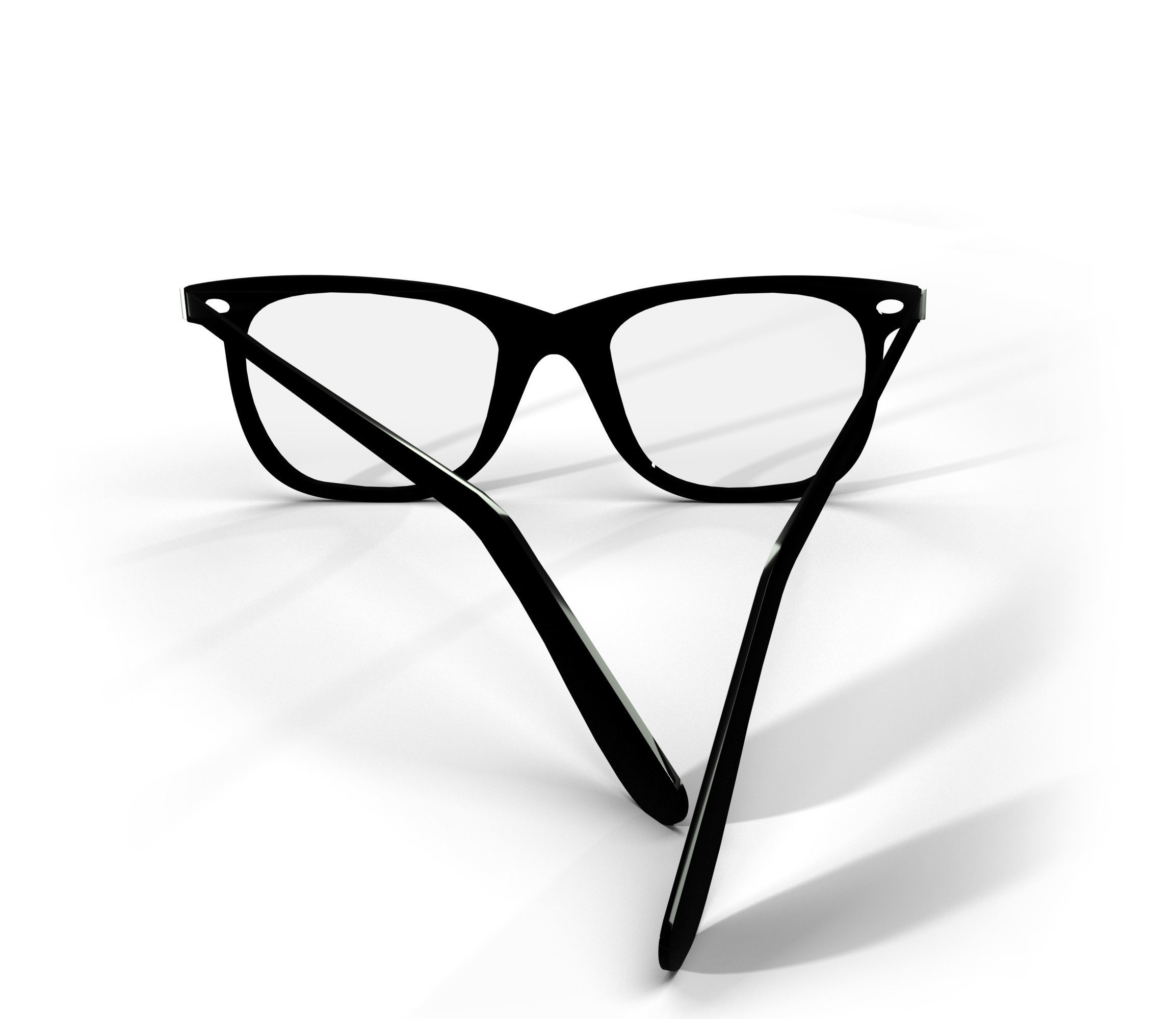 Eyeglass pair of glasses Low-poly 3D model_2