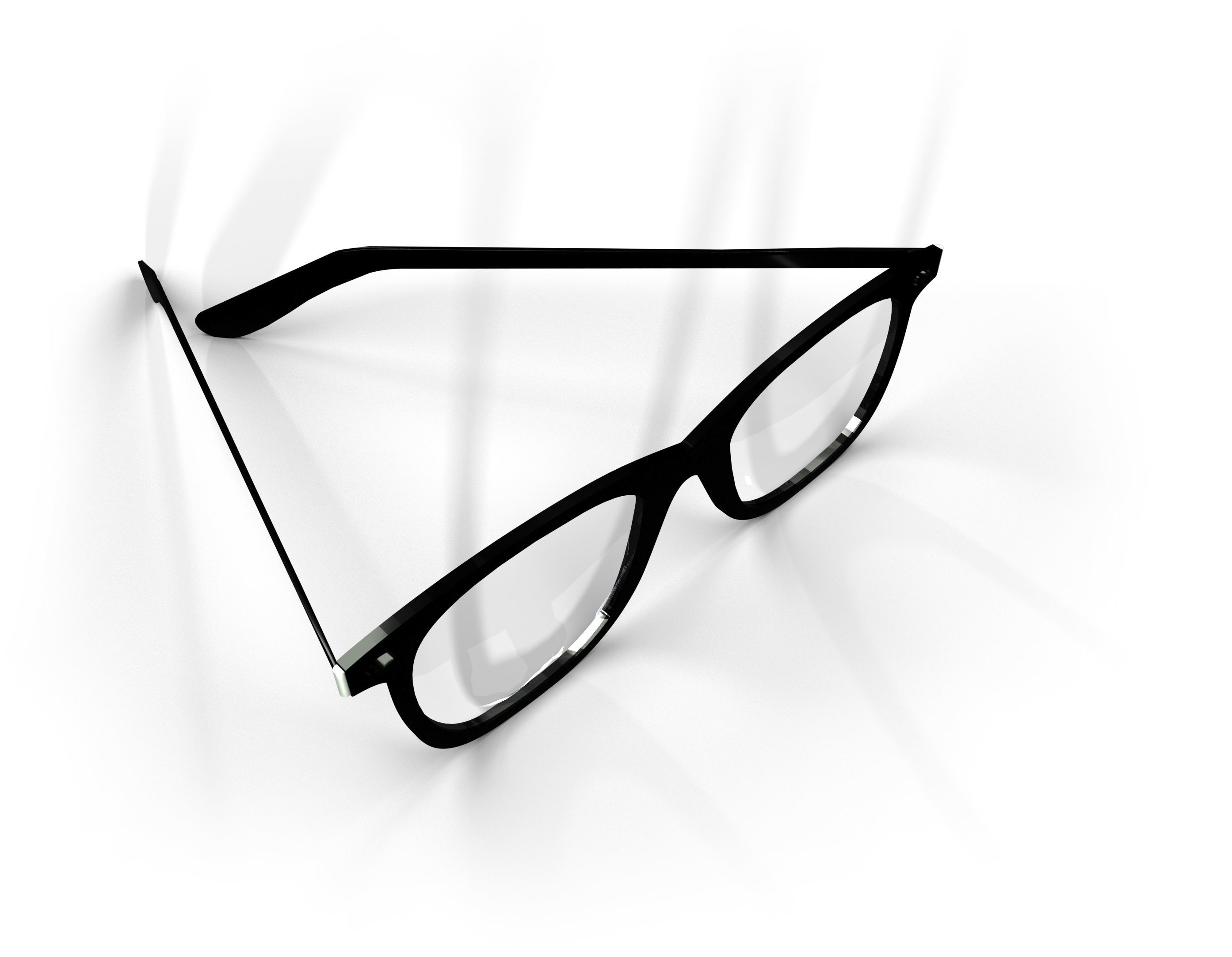 Eyeglass pair of glasses Low-poly 3D model_1