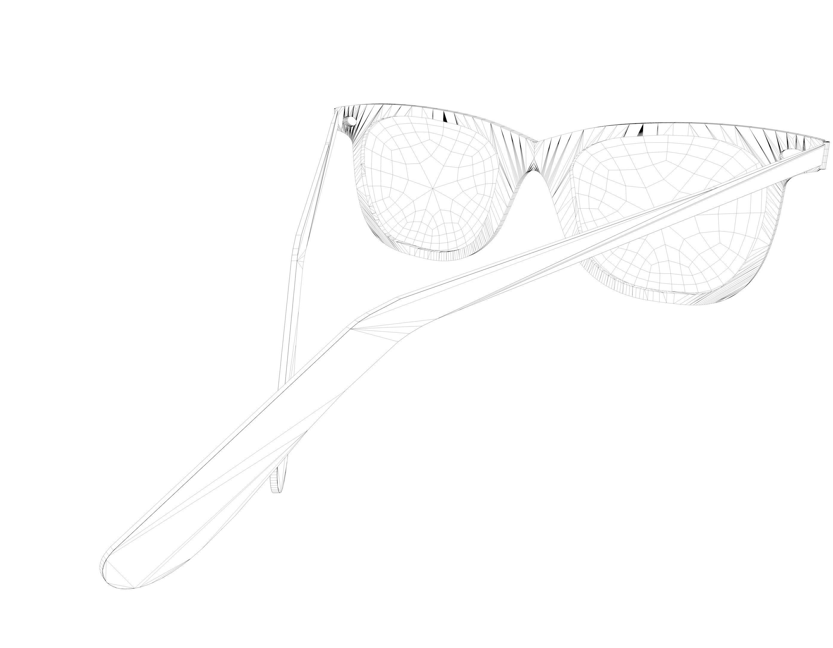 Eyeglass pair of glasses Low-poly 3D model_4