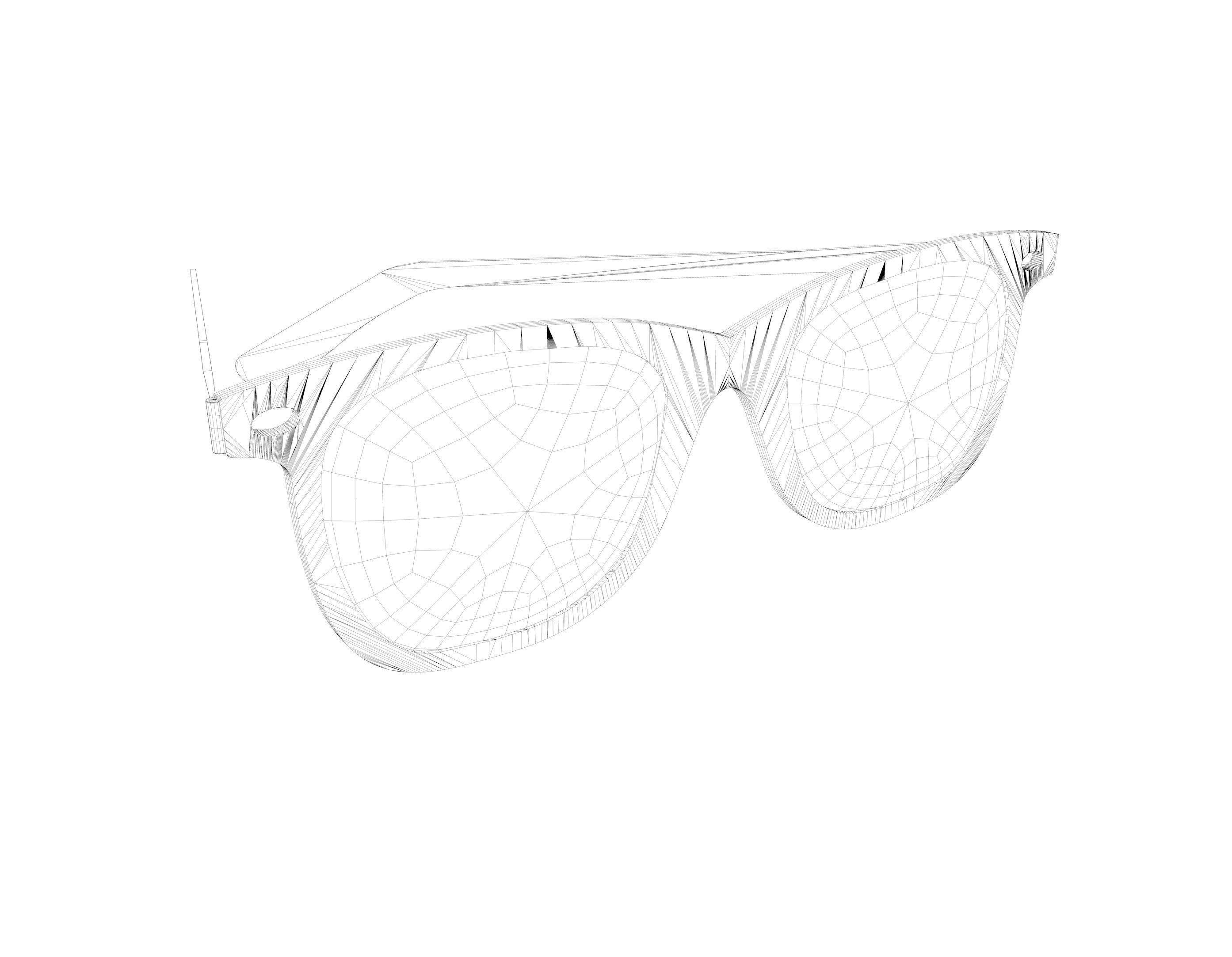 Eyeglass pair of glasses Low-poly 3D model_3