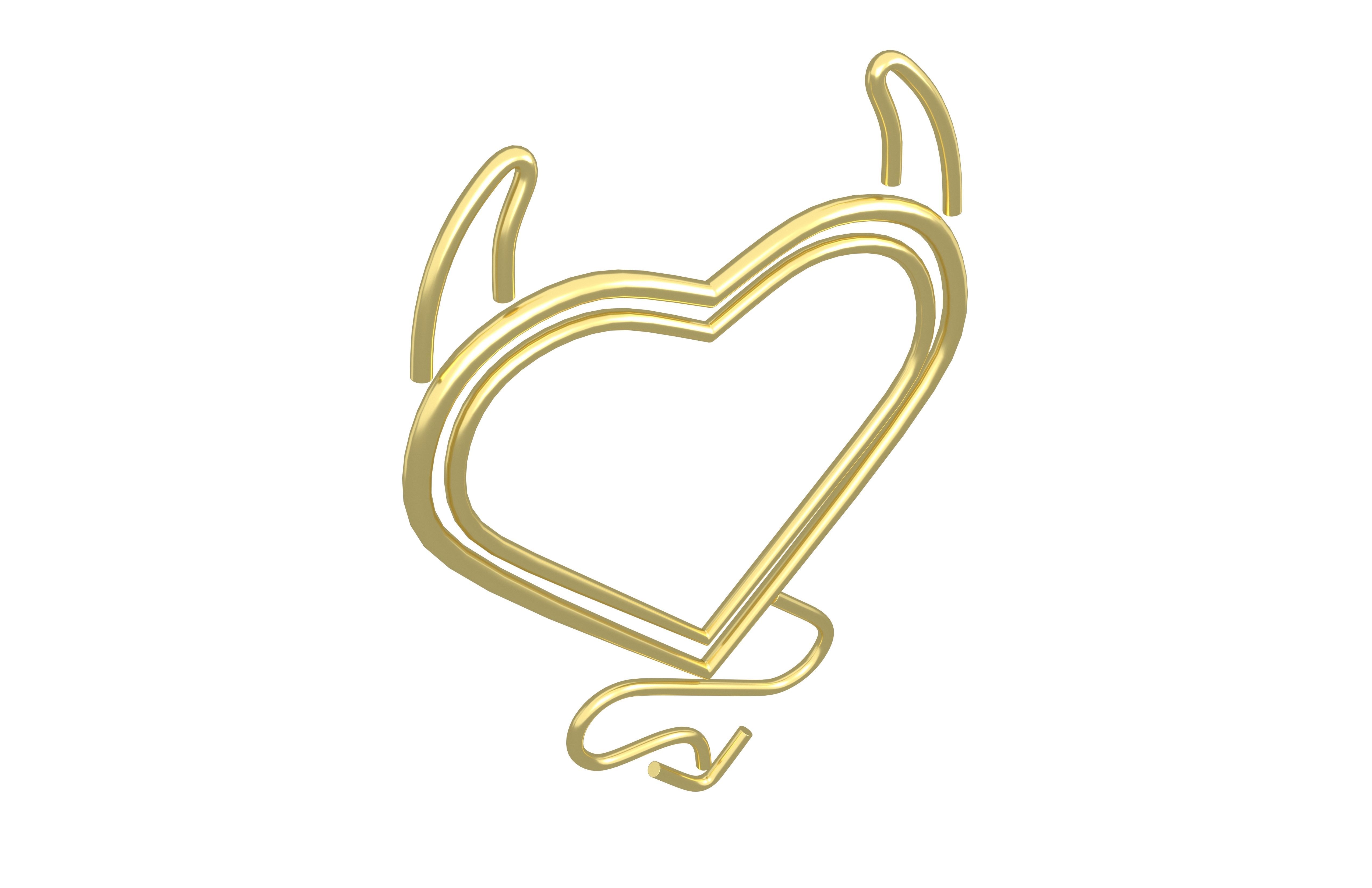 Devil Heart Emblem v1 009 Low-poly 3D model_2