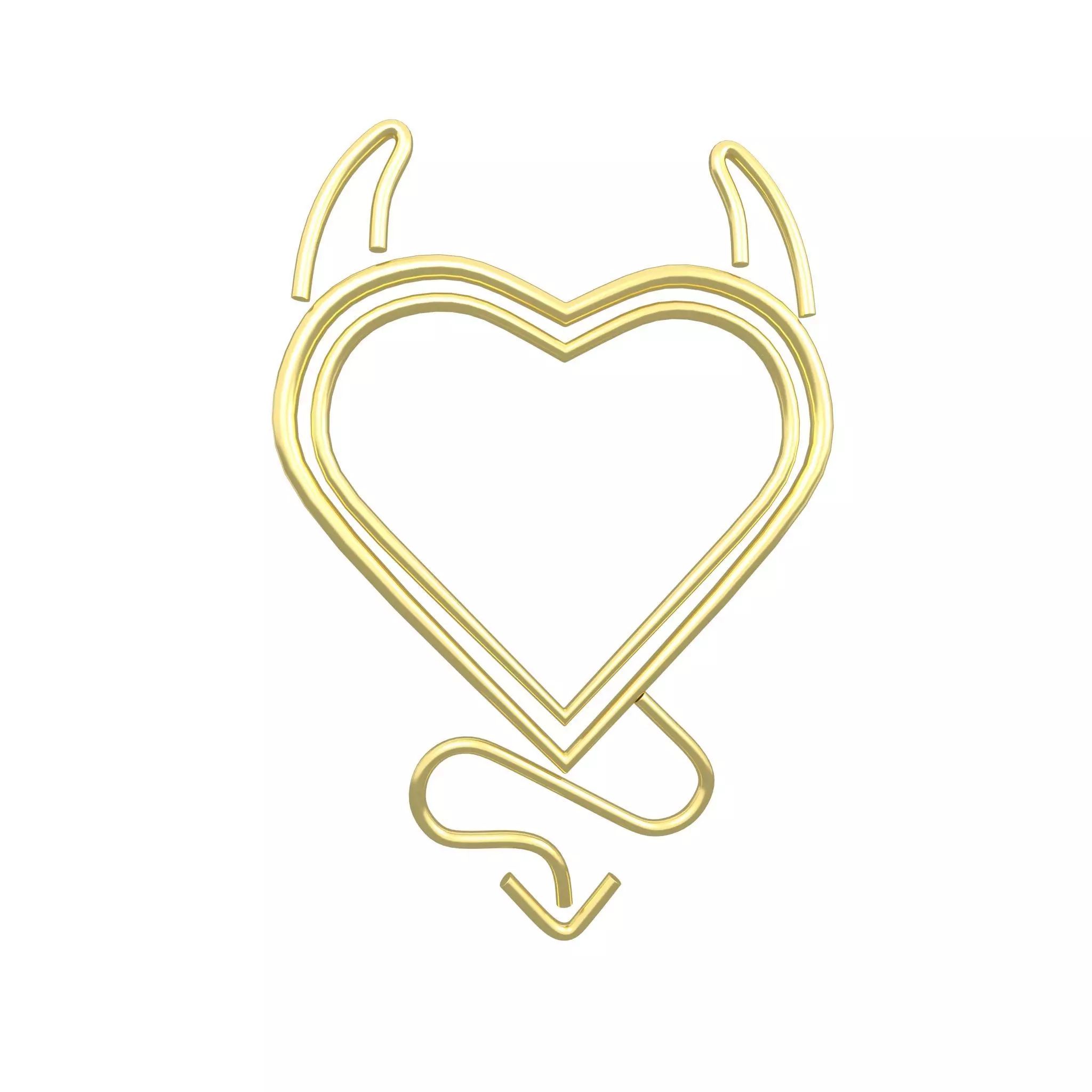 Devil Heart Emblem v1 009 Low-poly 3D model_0