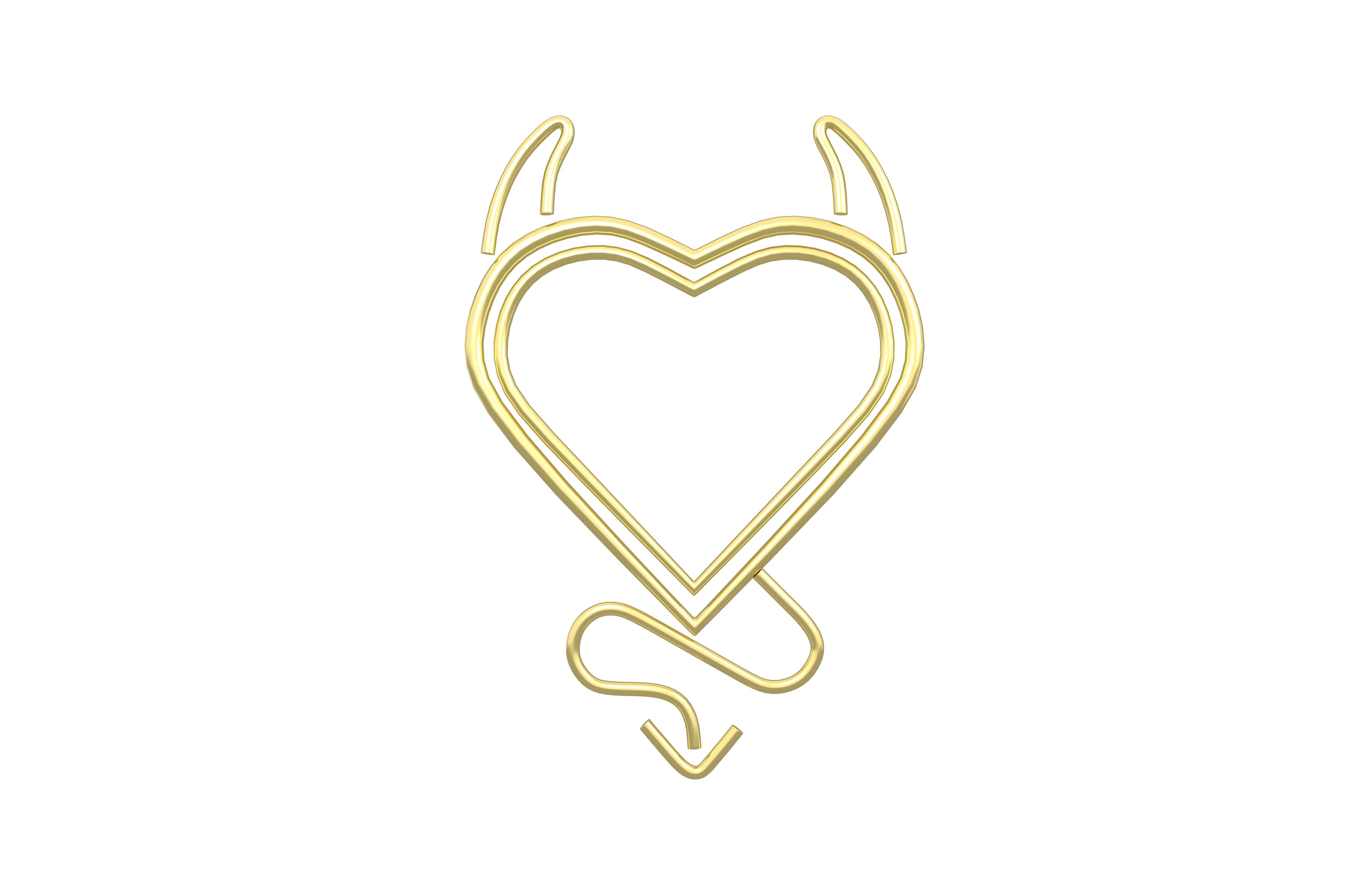 Devil Heart Emblem v1 009 Low-poly 3D model_1